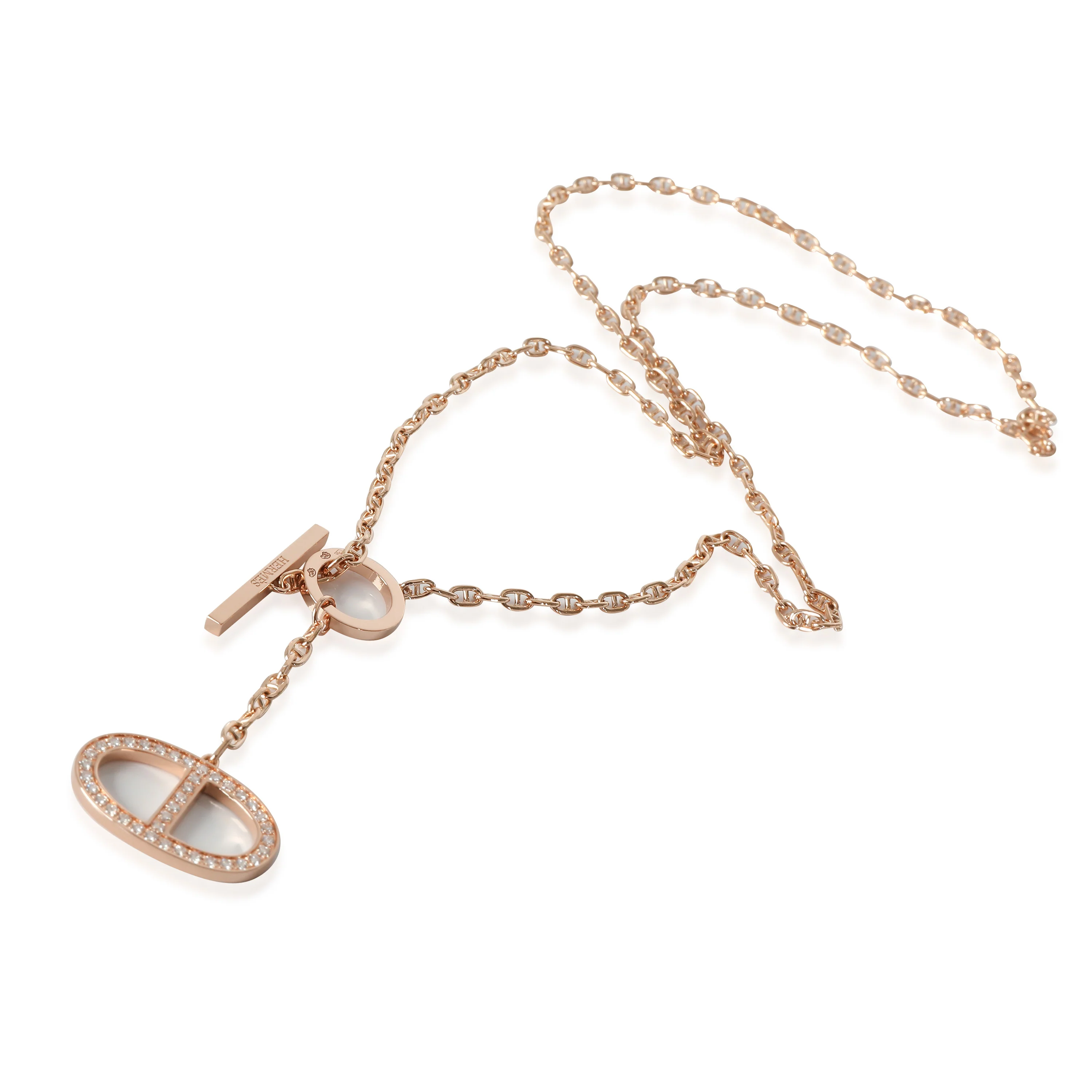 Chaine dancre Fashion Necklace in 18k Rose Gold 0.3 CTW - Image 3