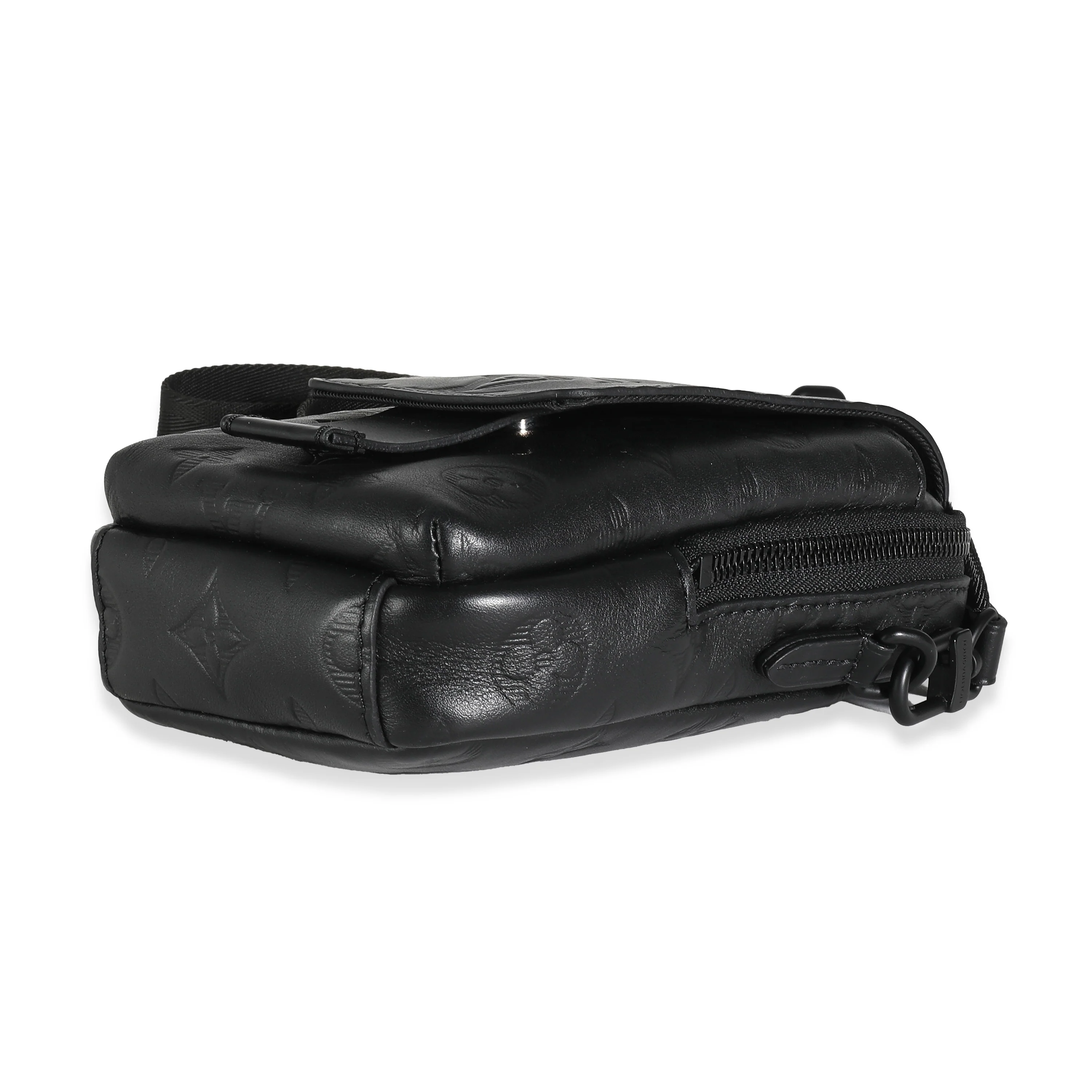 Louis Vuitton Black Monogram Shadow Double Phone Pouch NM - Image 5