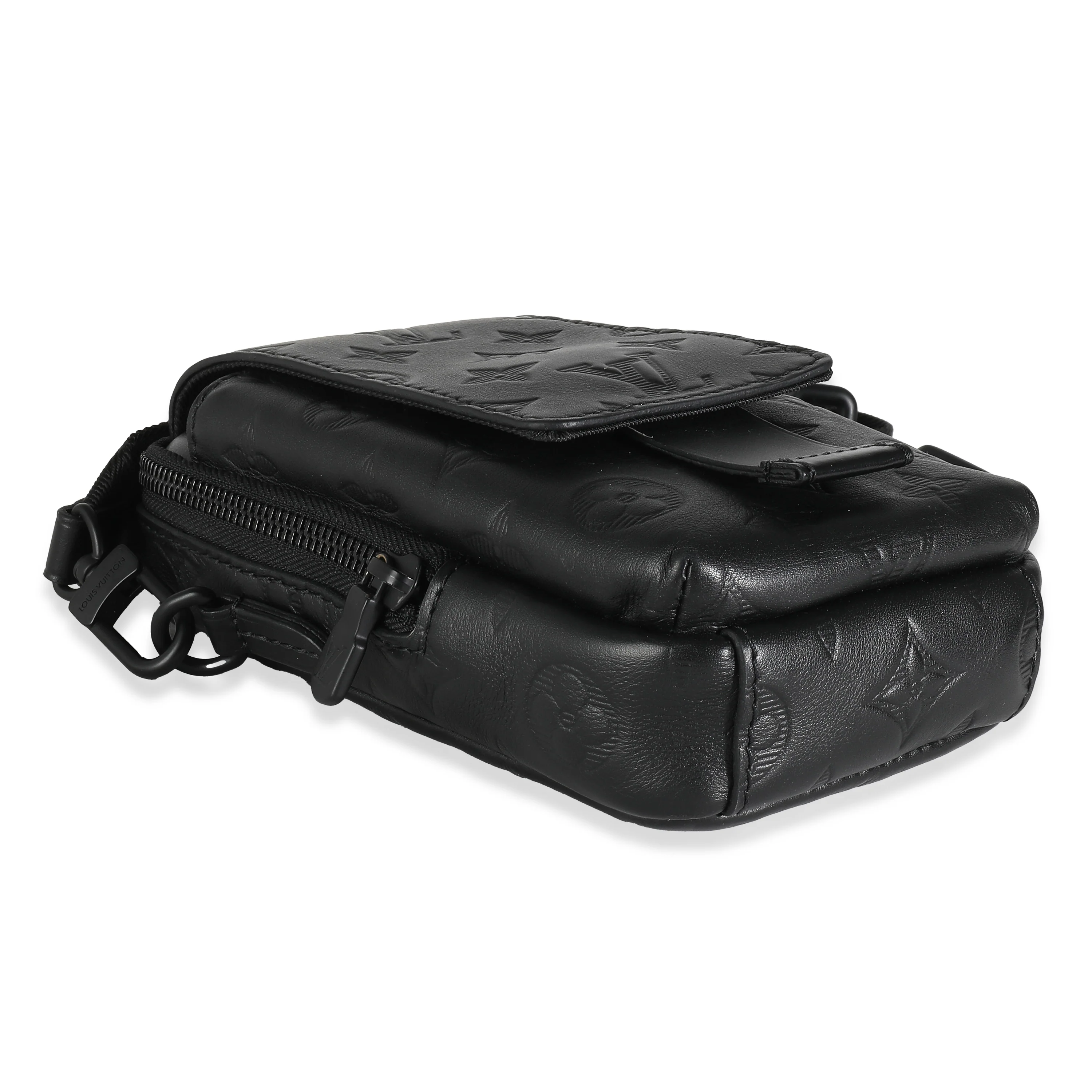 Louis Vuitton Black Monogram Shadow Double Phone Pouch NM - Image 7