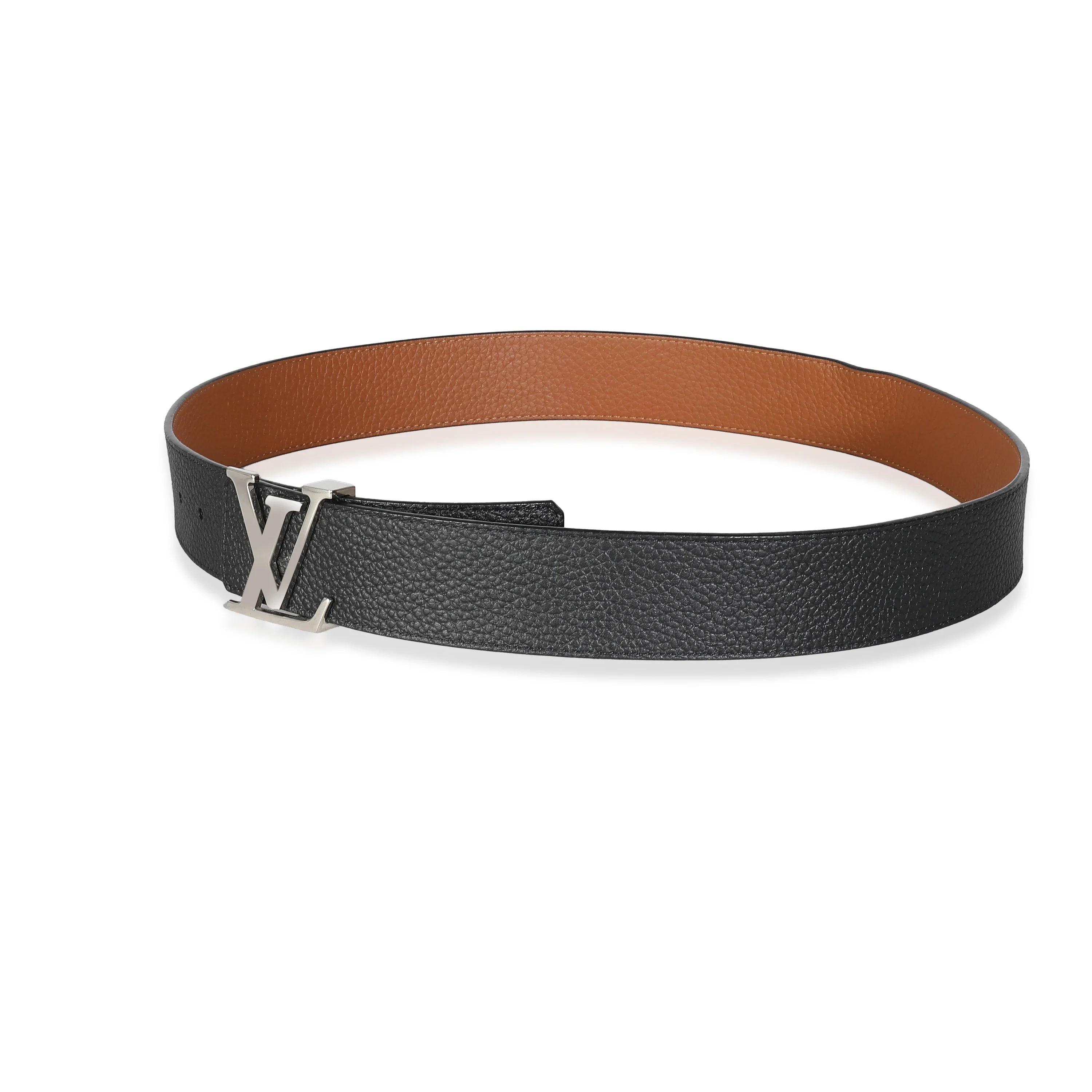 Louis Vuitton Black Tan Leather Reversible LV Initiales 40MM Belt 90/36 - Image 2
