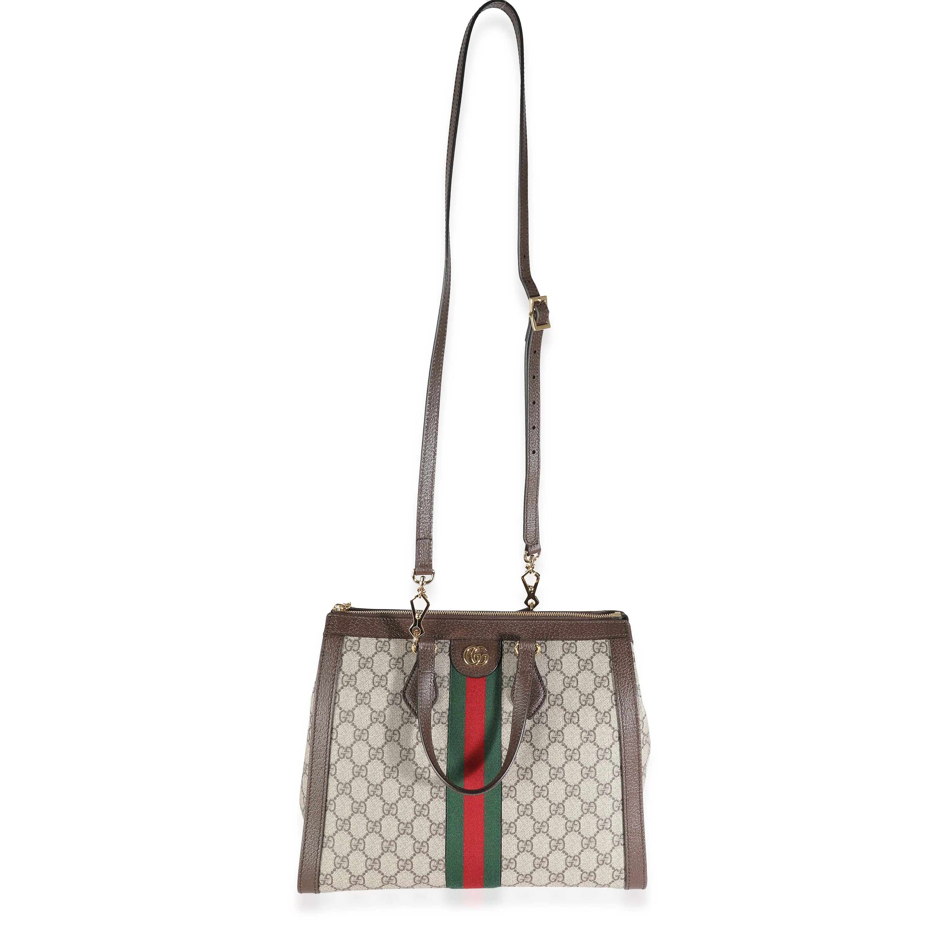 Gucci Beige GG Supreme Medium Ophidia Tote Bag - Image 8