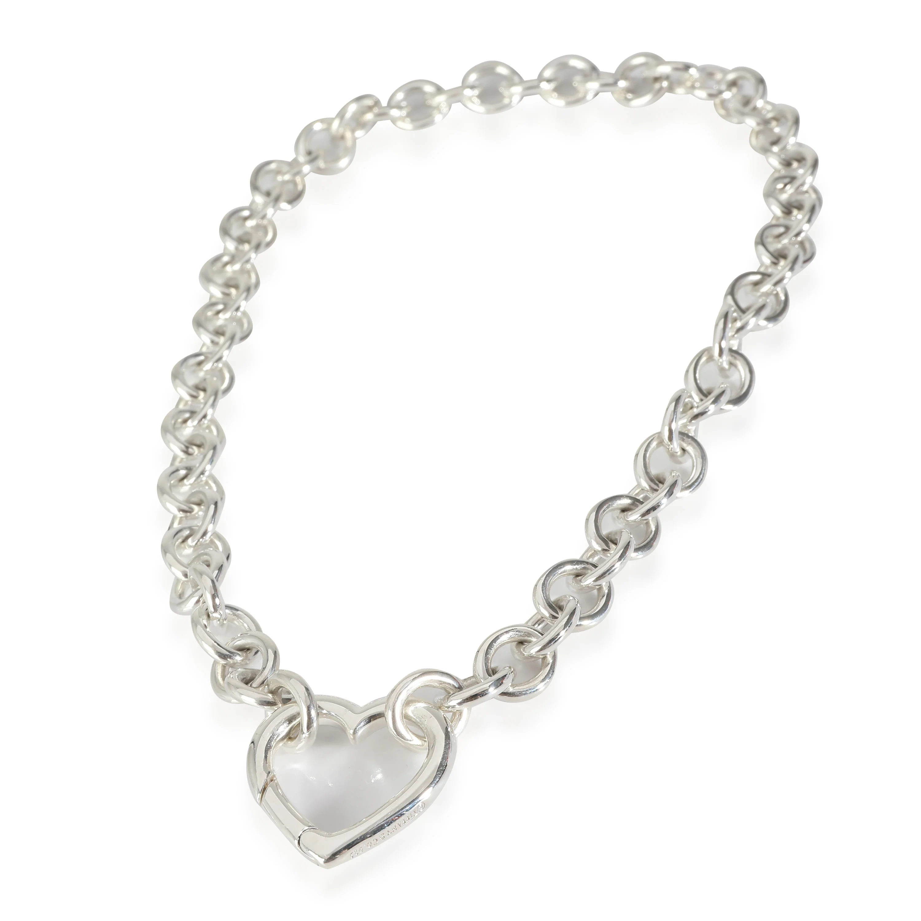 Heart Clasp Necklace in Sterling Silver - Image 2