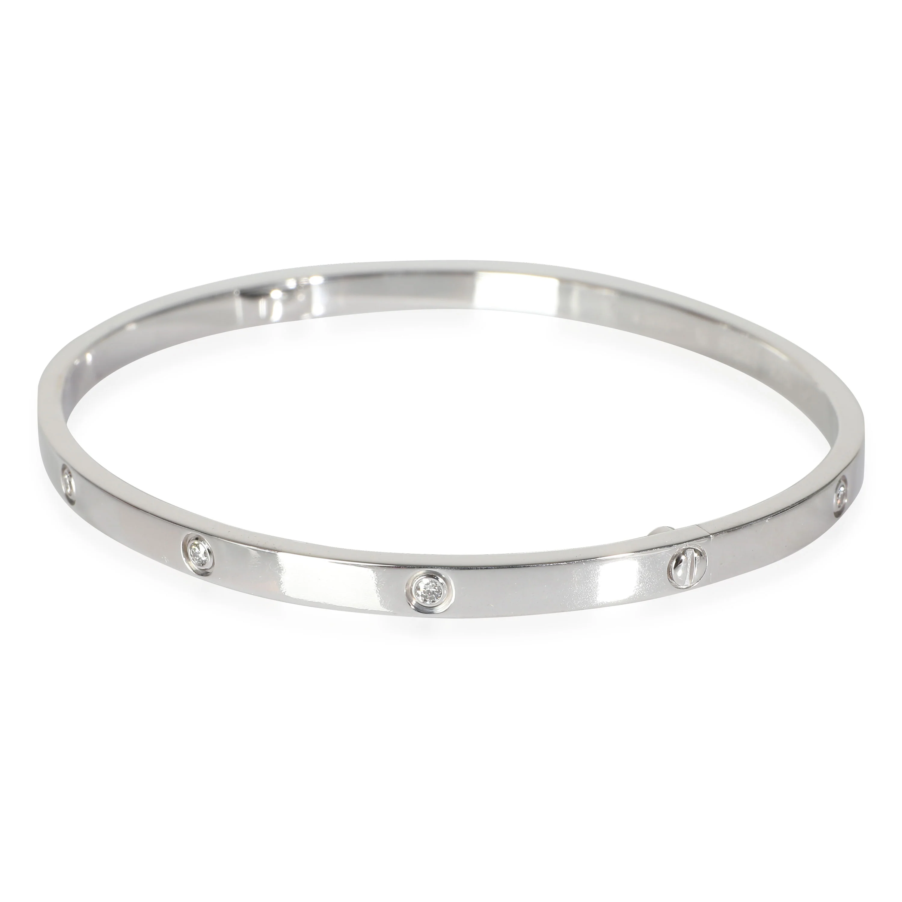 Love Bracelet, Small Model, 10 Diamonds (White Gold) - Image 2