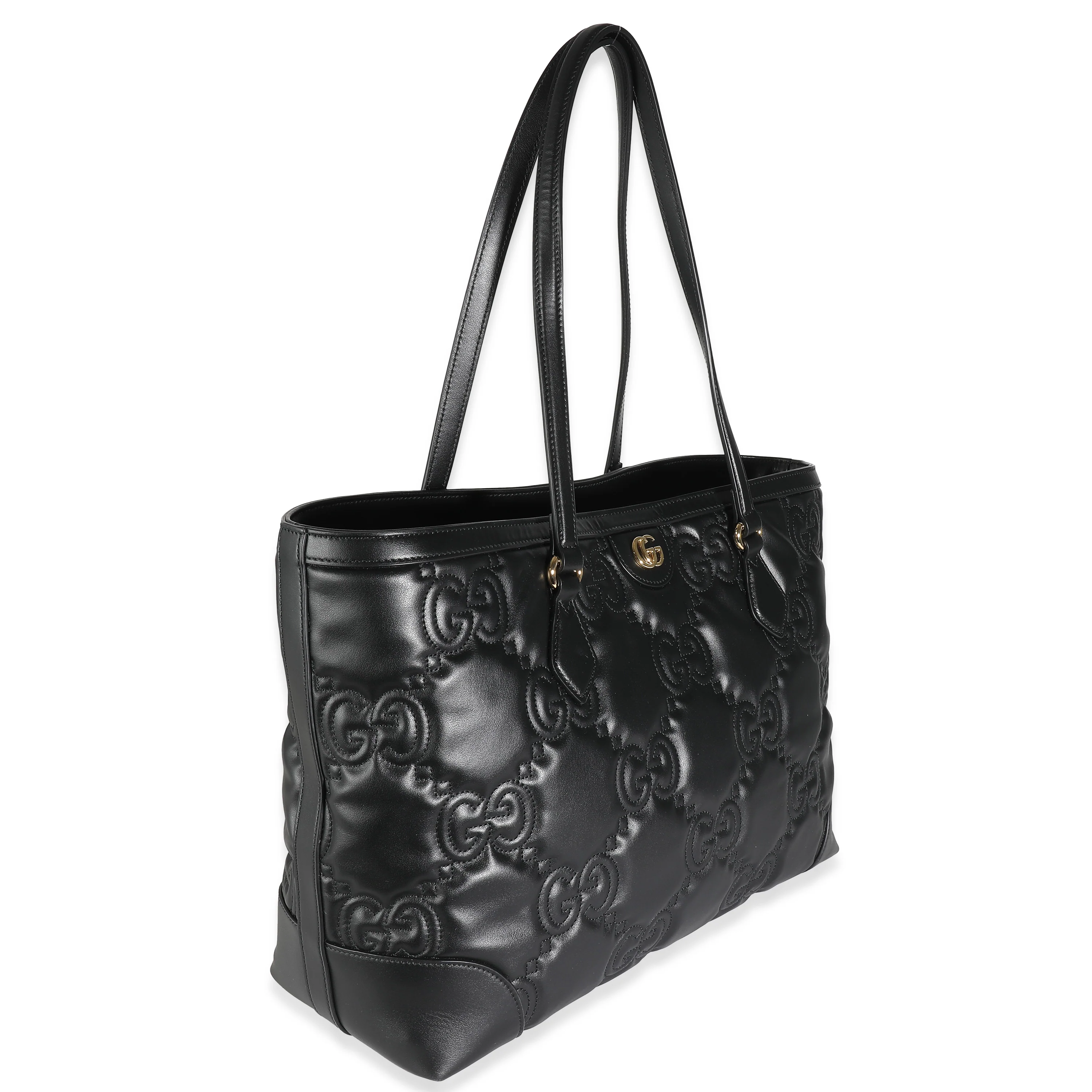 Black Matelassé Leather GG Medium Tote - Image 3