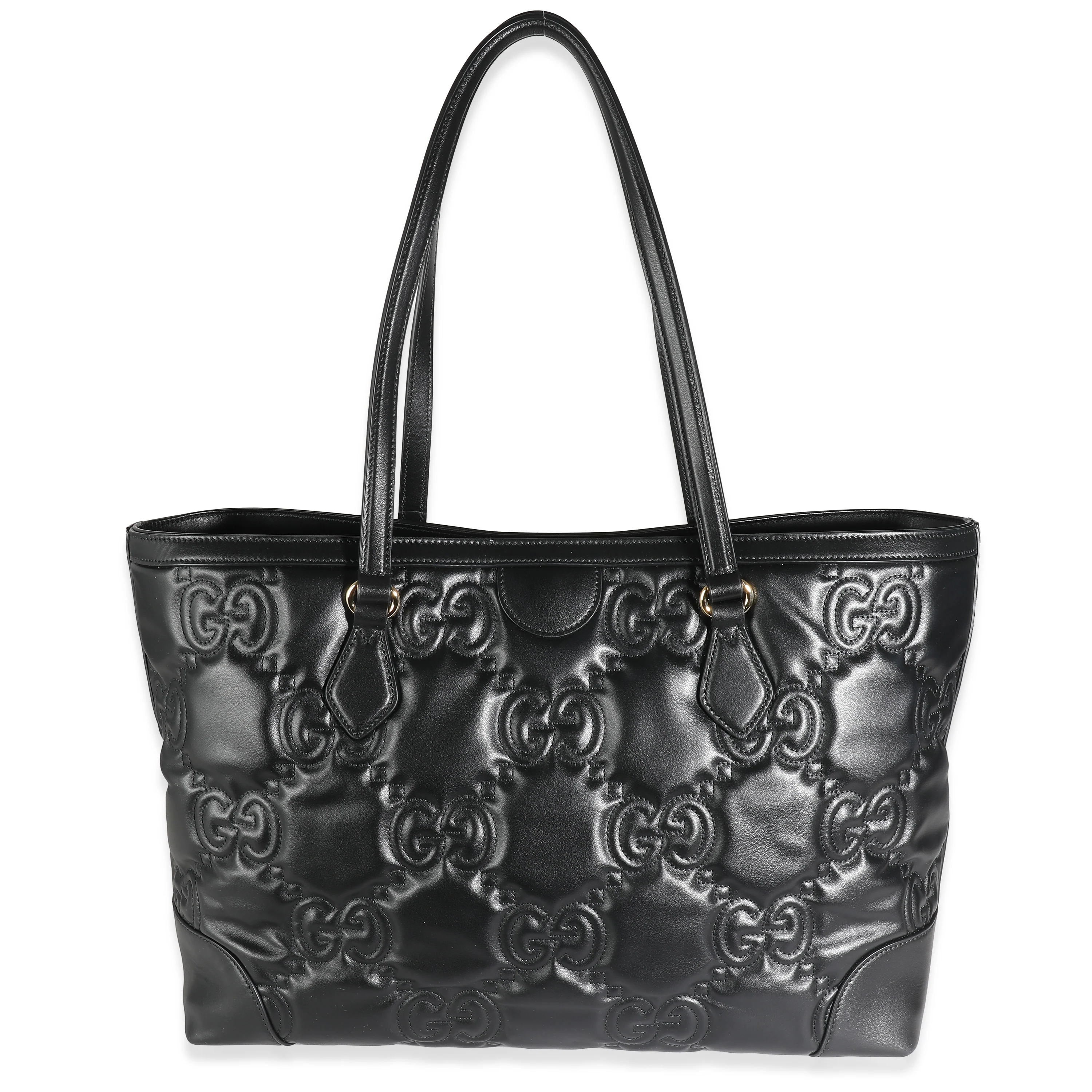 Black Matelassé Leather GG Medium Tote - Image 4