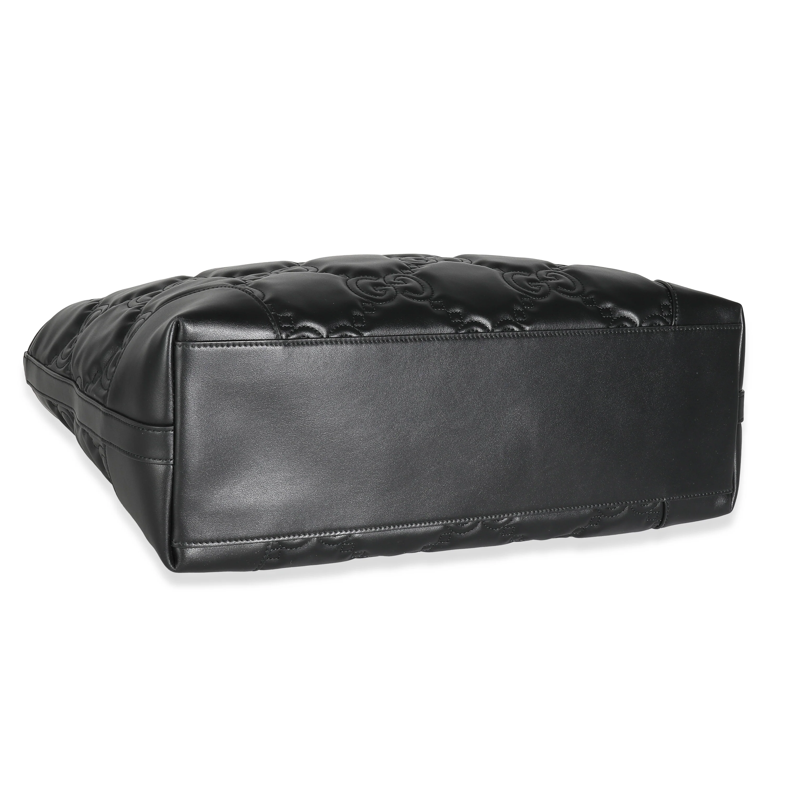 Black Matelassé Leather GG Medium Tote - Image 7