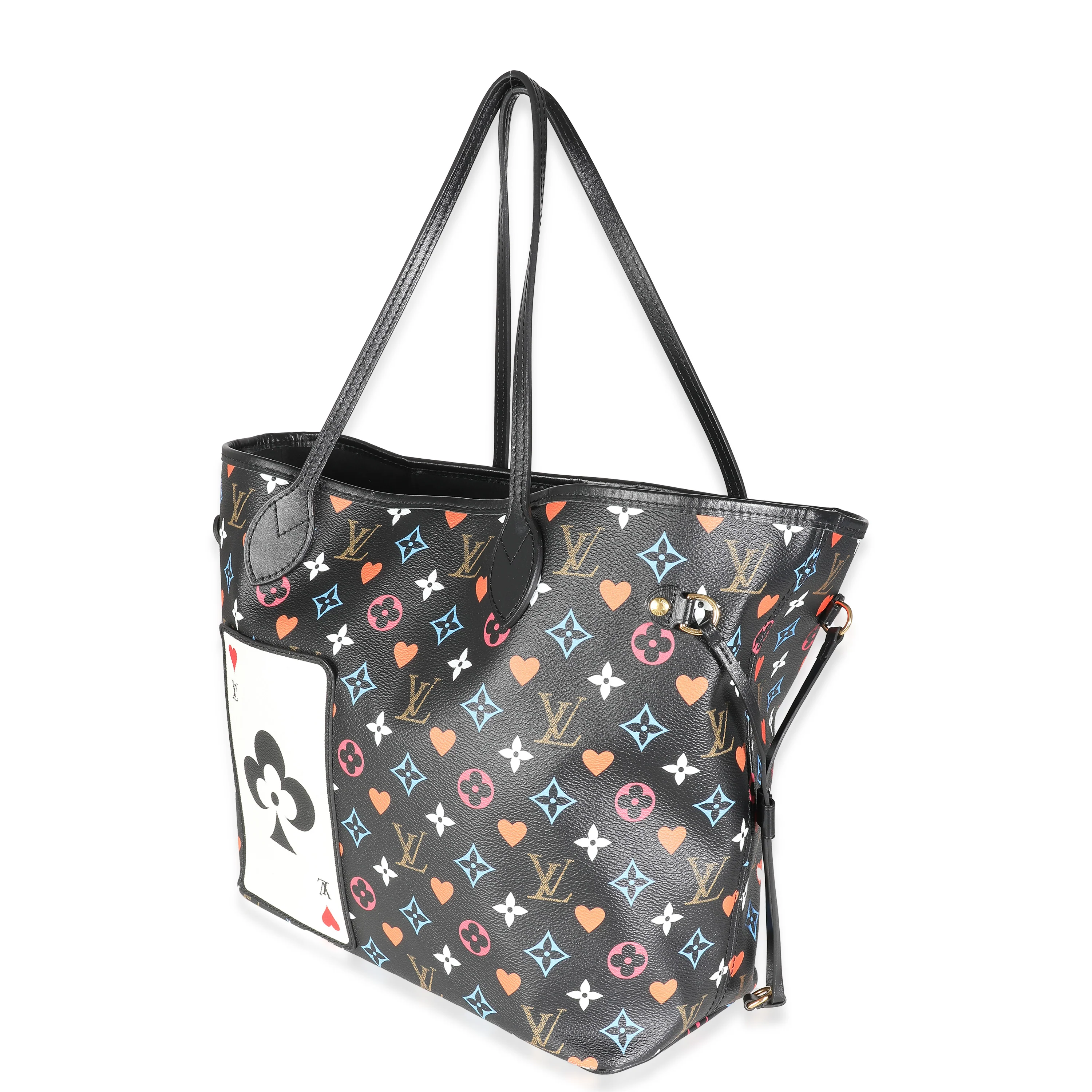 Black Monogram Multicolor Canvas Game On Neverfull MM - Image 2
