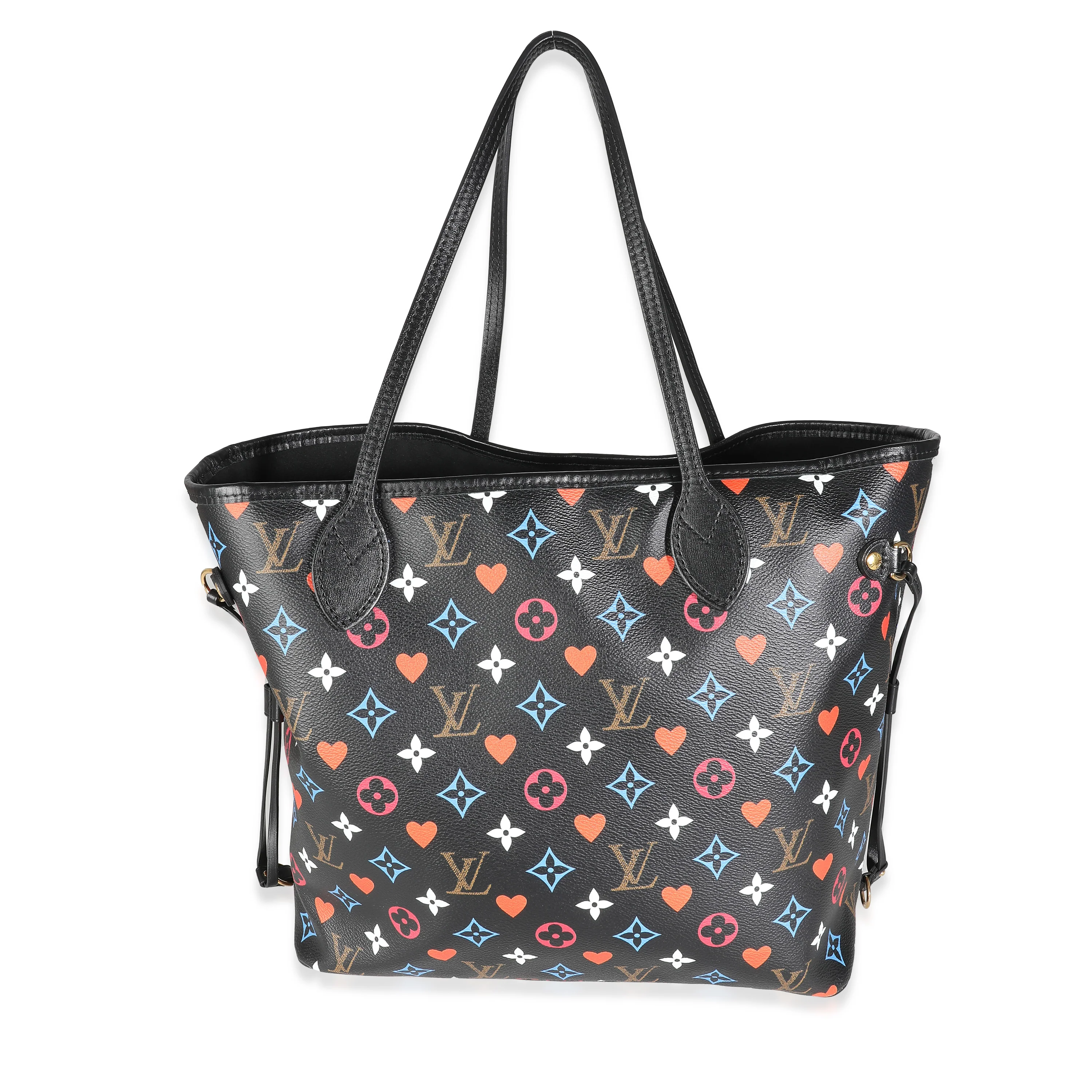 Black Monogram Multicolor Canvas Game On Neverfull MM - Image 4