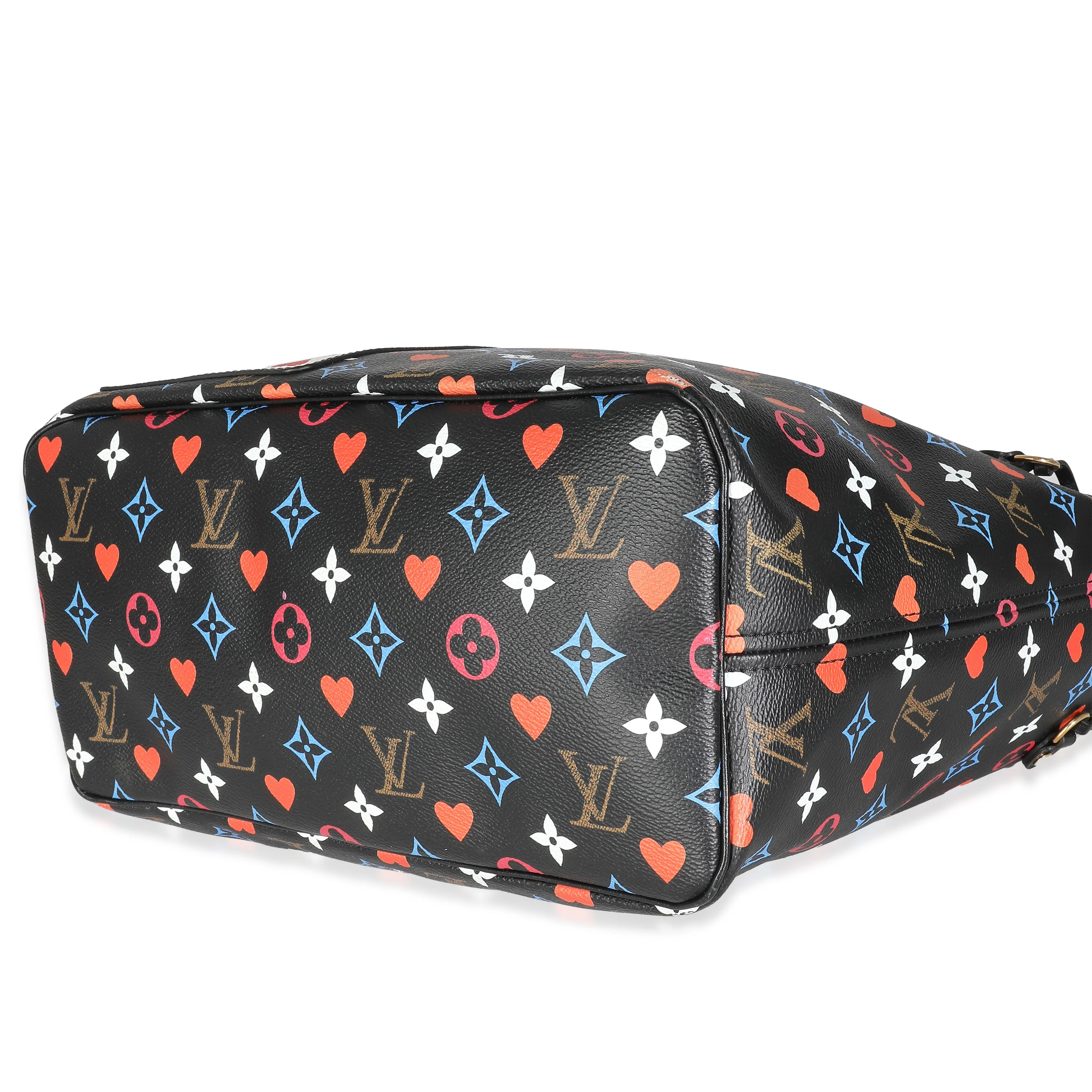 Black Monogram Multicolor Canvas Game On Neverfull MM - Image 5