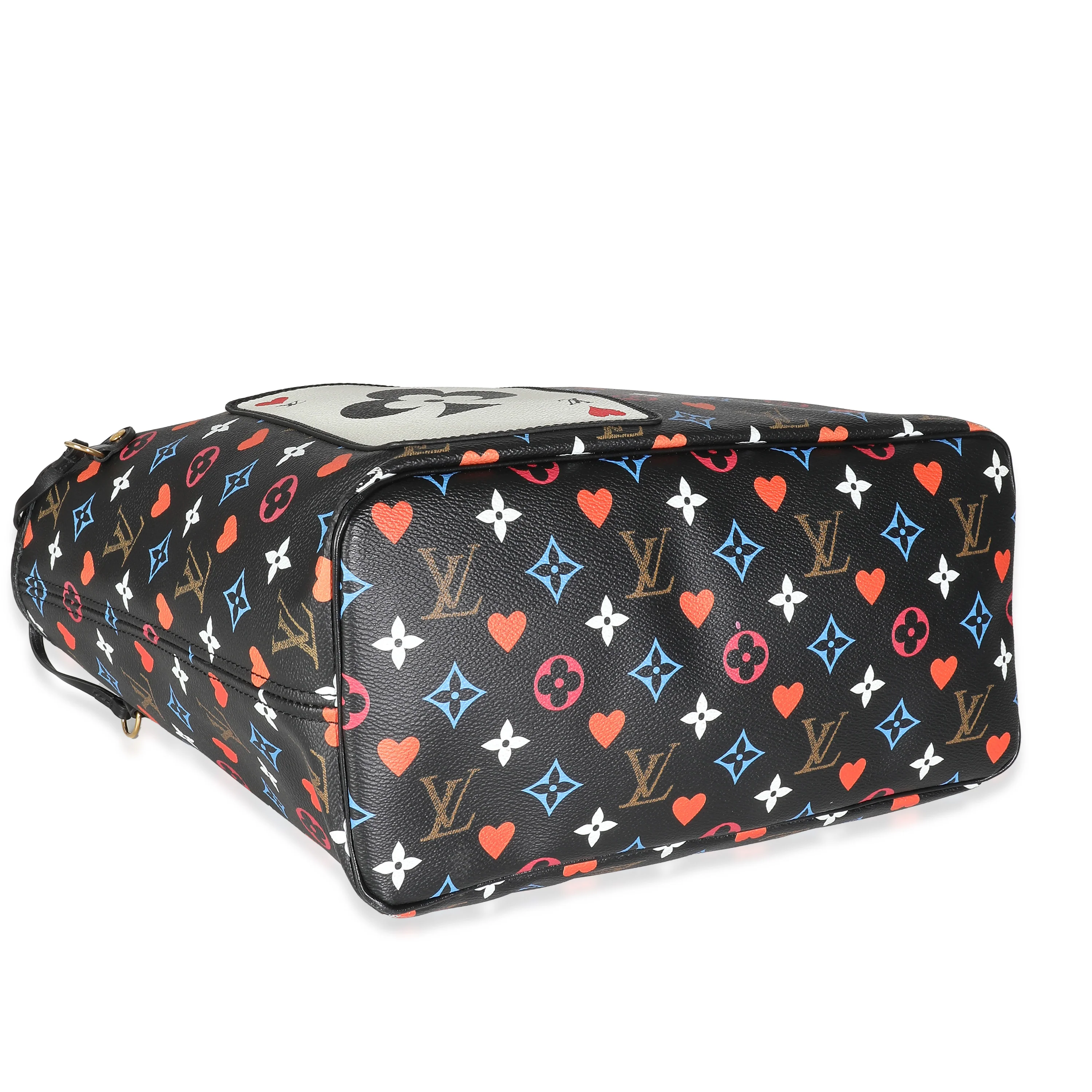 Black Monogram Multicolor Canvas Game On Neverfull MM - Image 7