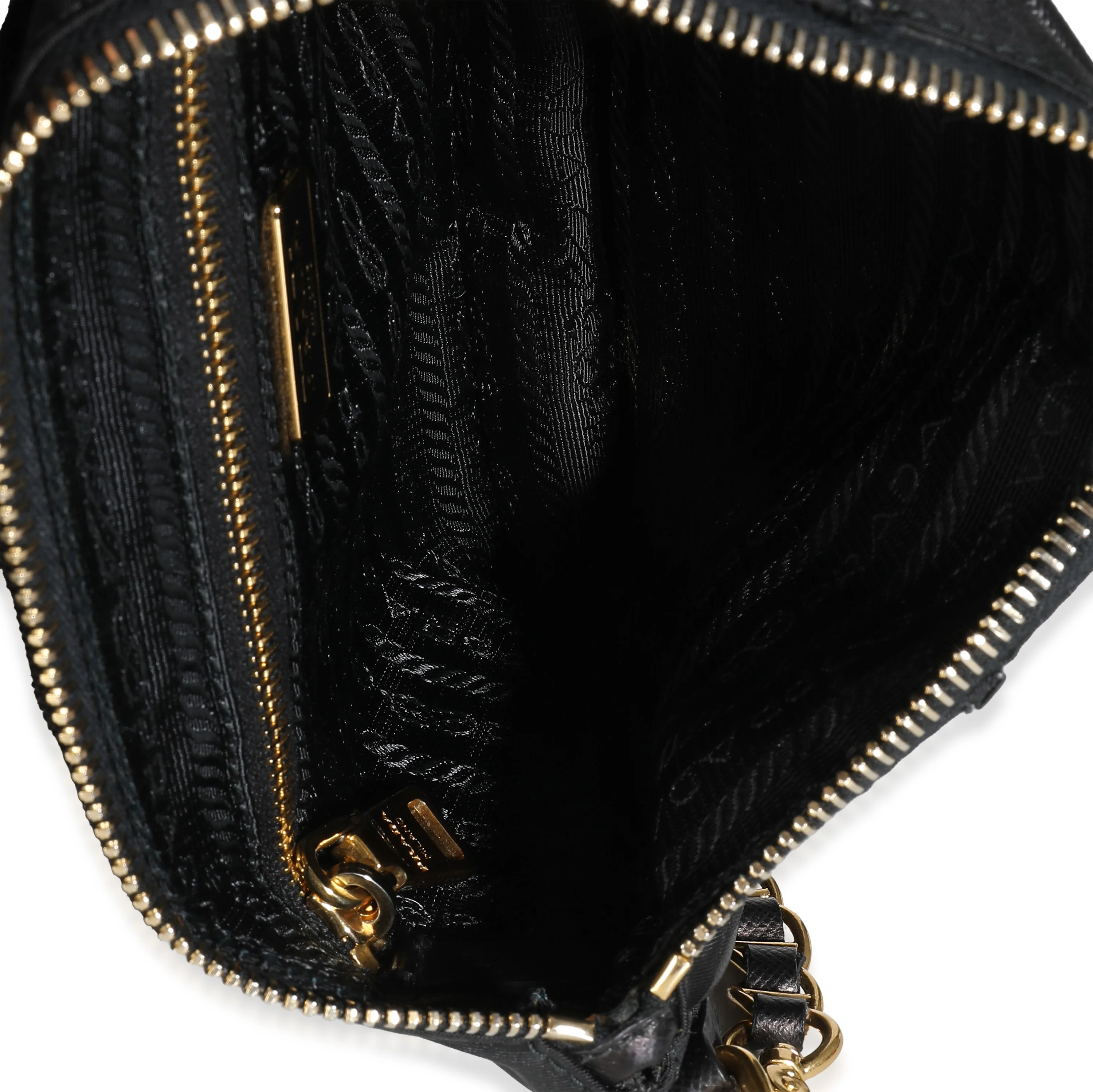 Black Tessuto Nylon Saffiano Small Flap Crossbody - Image 8