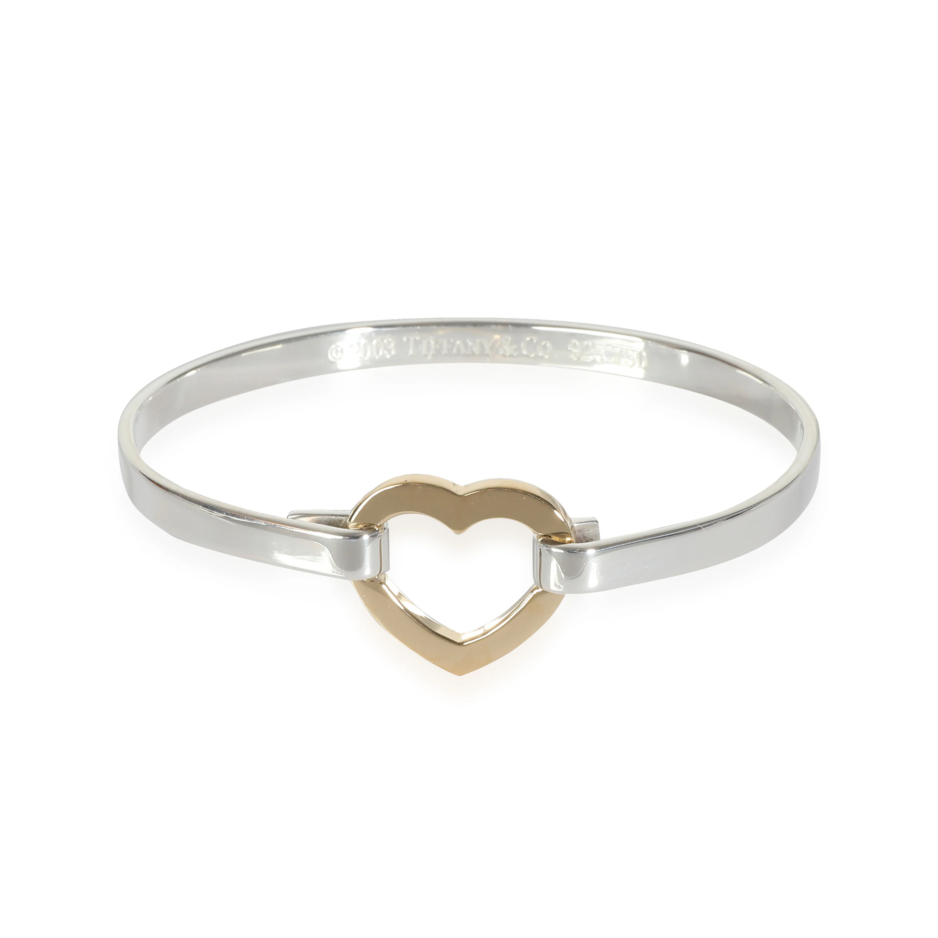 Vintage Heart Bracelet in 18k Yellow Gold/Sterling Silver