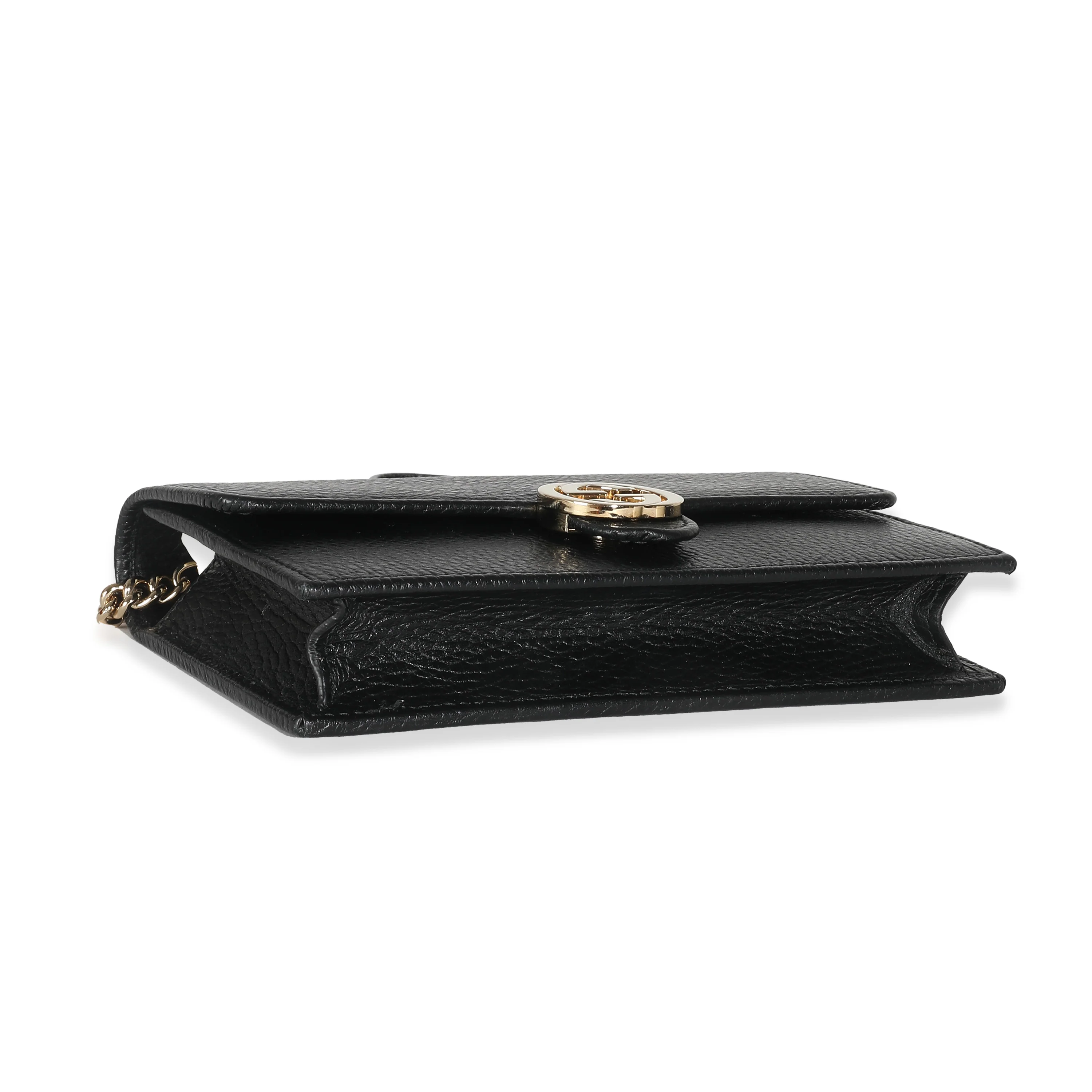 Black Dollar Calfskin Interlocking G Chain Wallet - Image 6