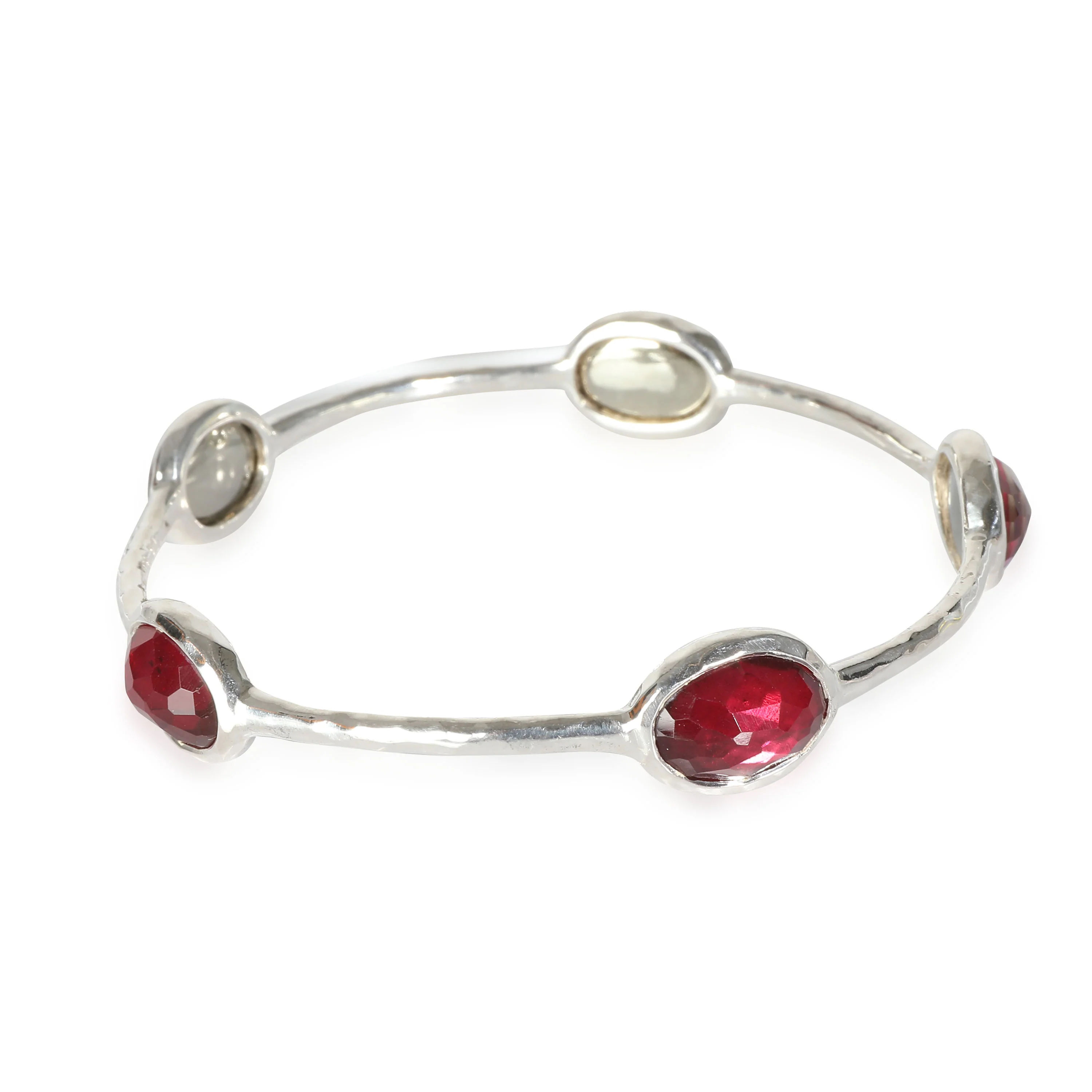 Rock Red Doublet Candy Bracelet in  Sterling Silver - Image 2