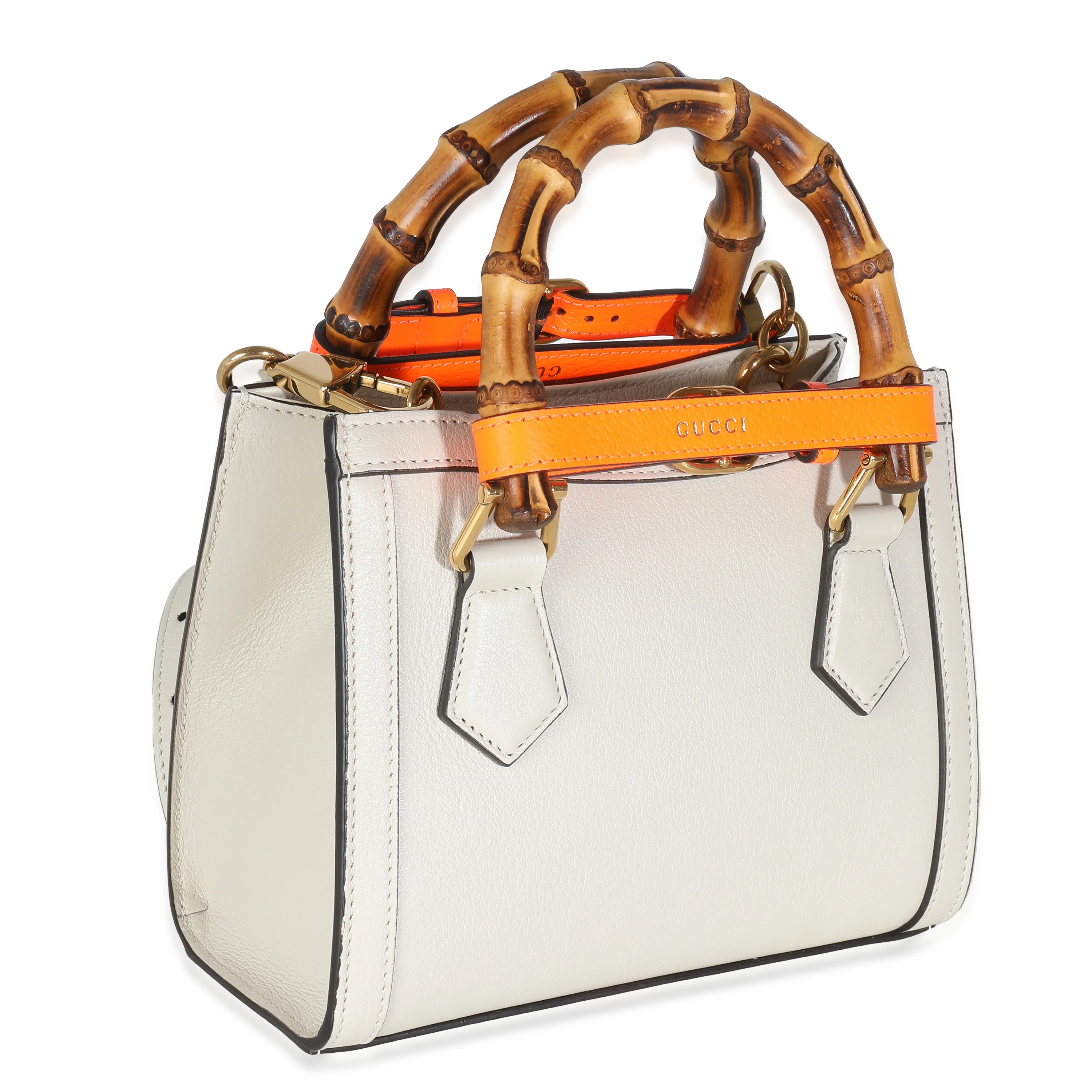 Mystic White Wonka Grain Calfskin Mini Diana Tote - Image 3