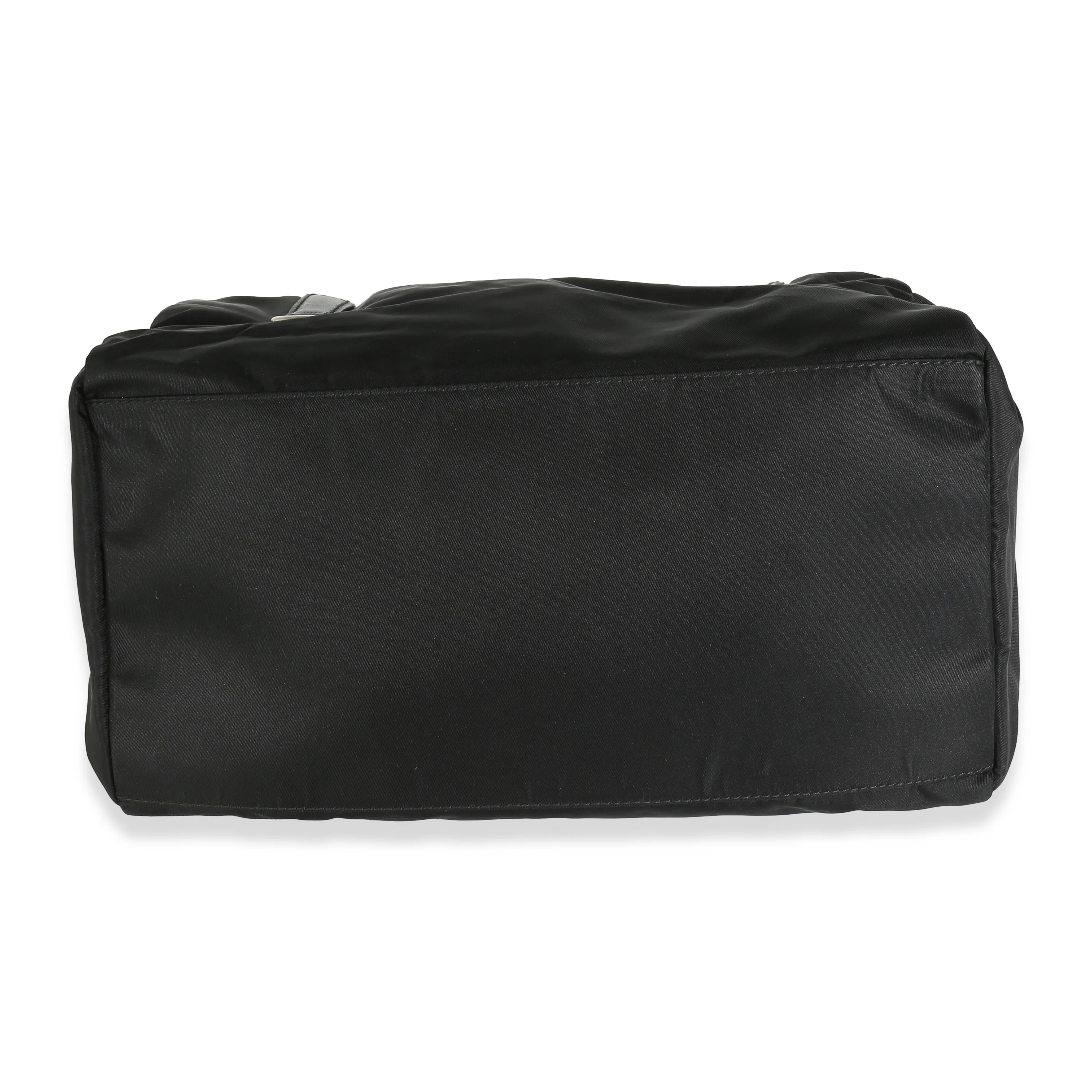 Black Tessuto Nylon Small Bowler Bag - Image 5