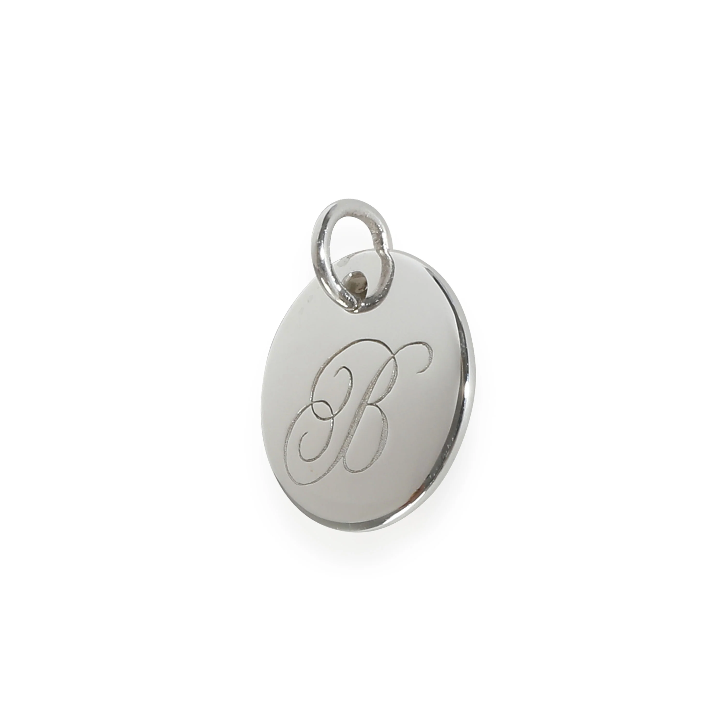 Notes Alphabet B Disc Pendant in  Sterling Silver - Image 2