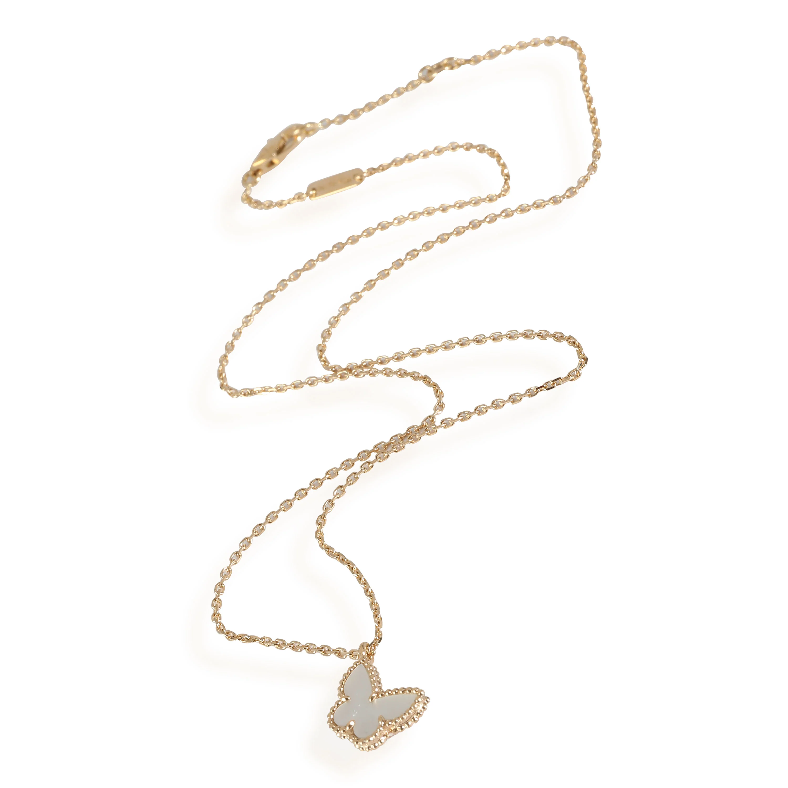 Alhambra Mother Of Pearl Butterfly Pendant in 18k Yellow Gold - Image 3