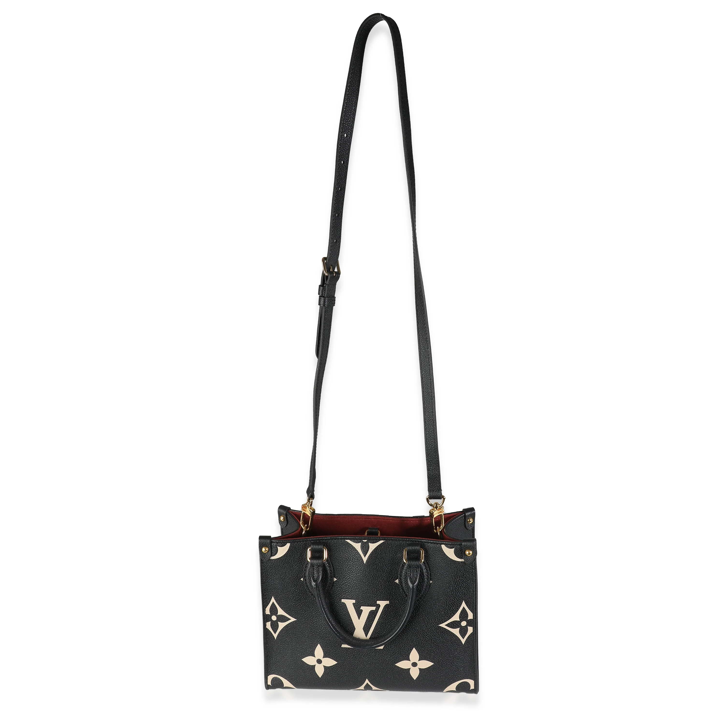 Louis Vuitton Black Beige Giant Monogram Empreinte Onthego PM - Image 8