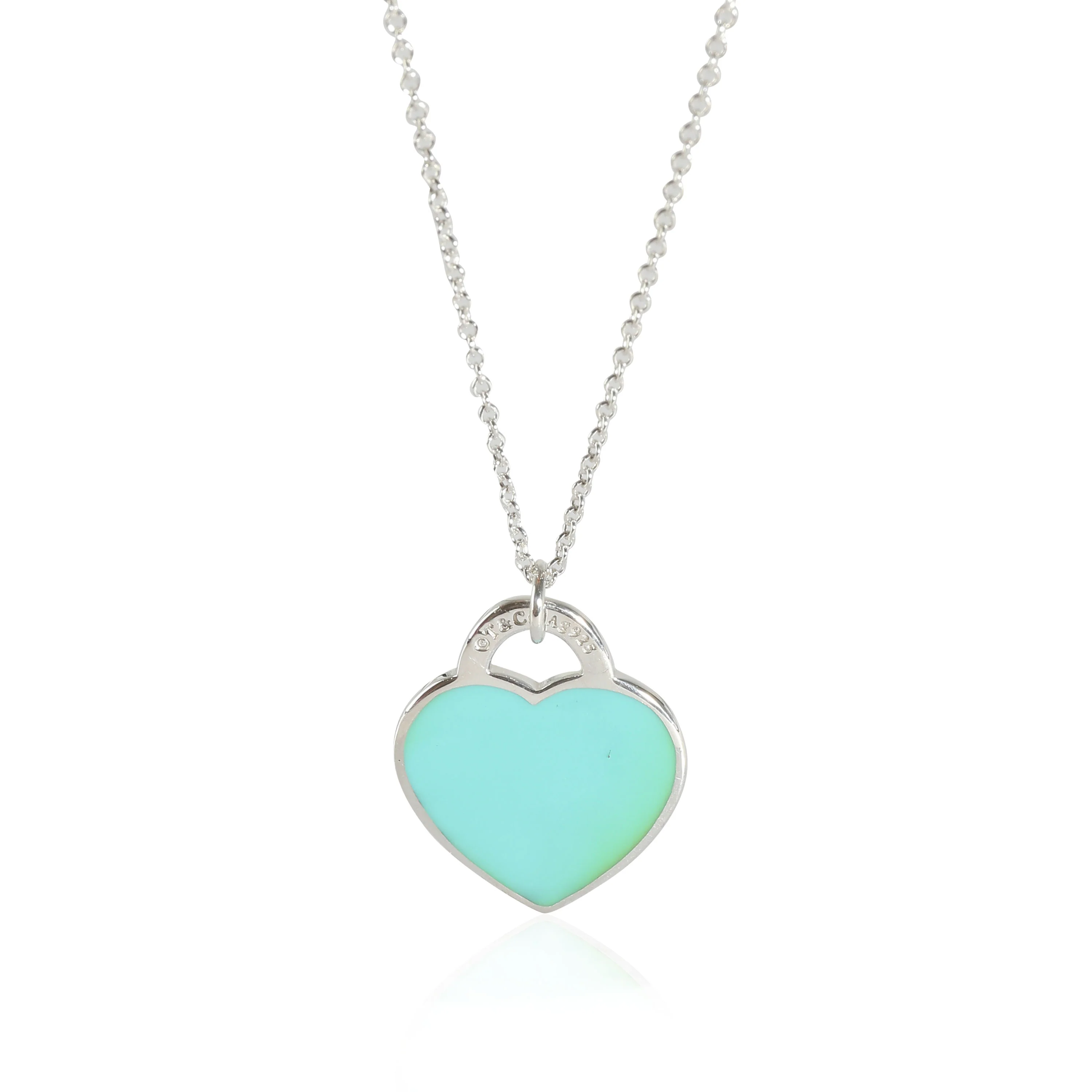 Return To Tiffany Small Blue Enamel Pendant in Sterling Silver