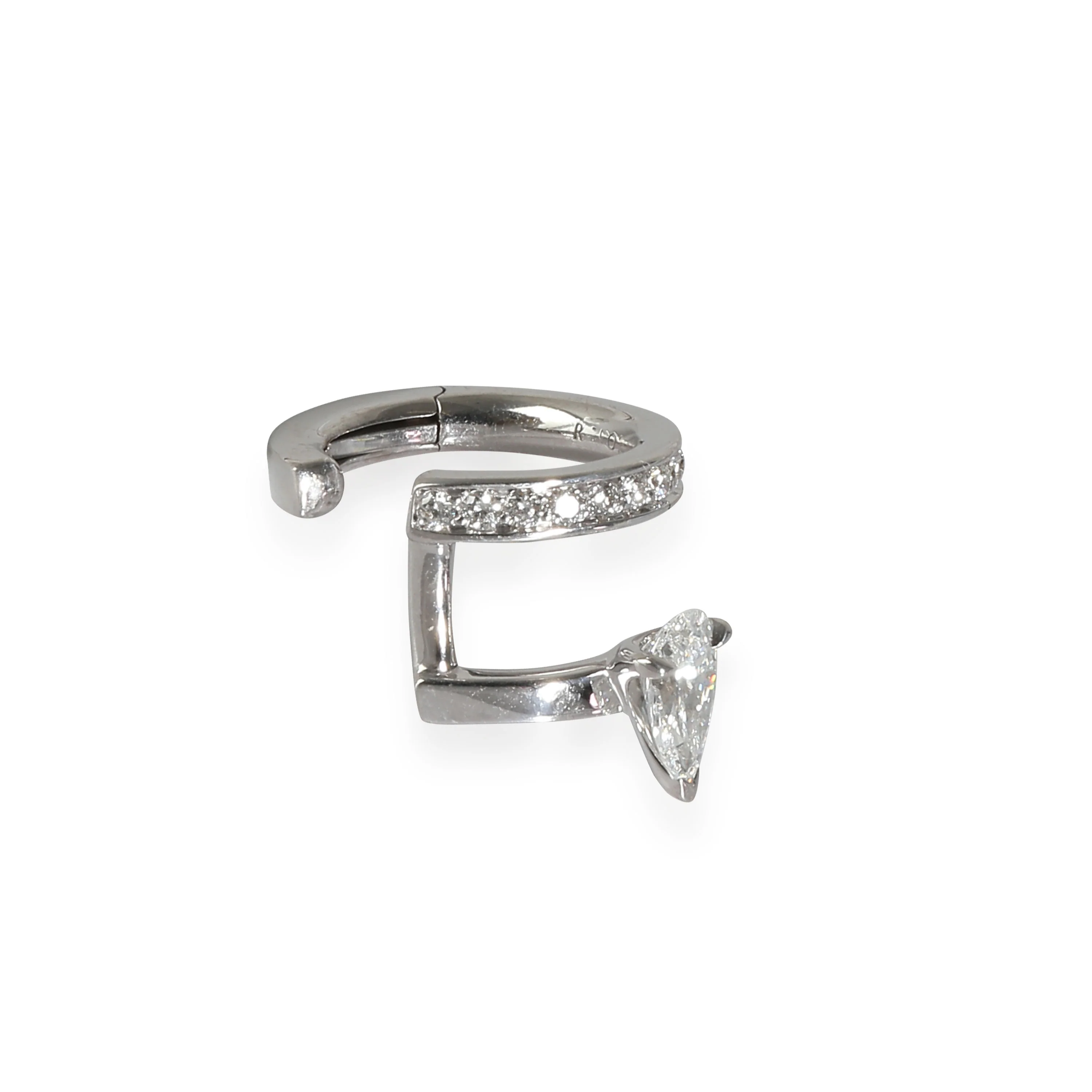 Serti sur Vide Earcuff in 18k White Gold 0.36 CTW - Image 2