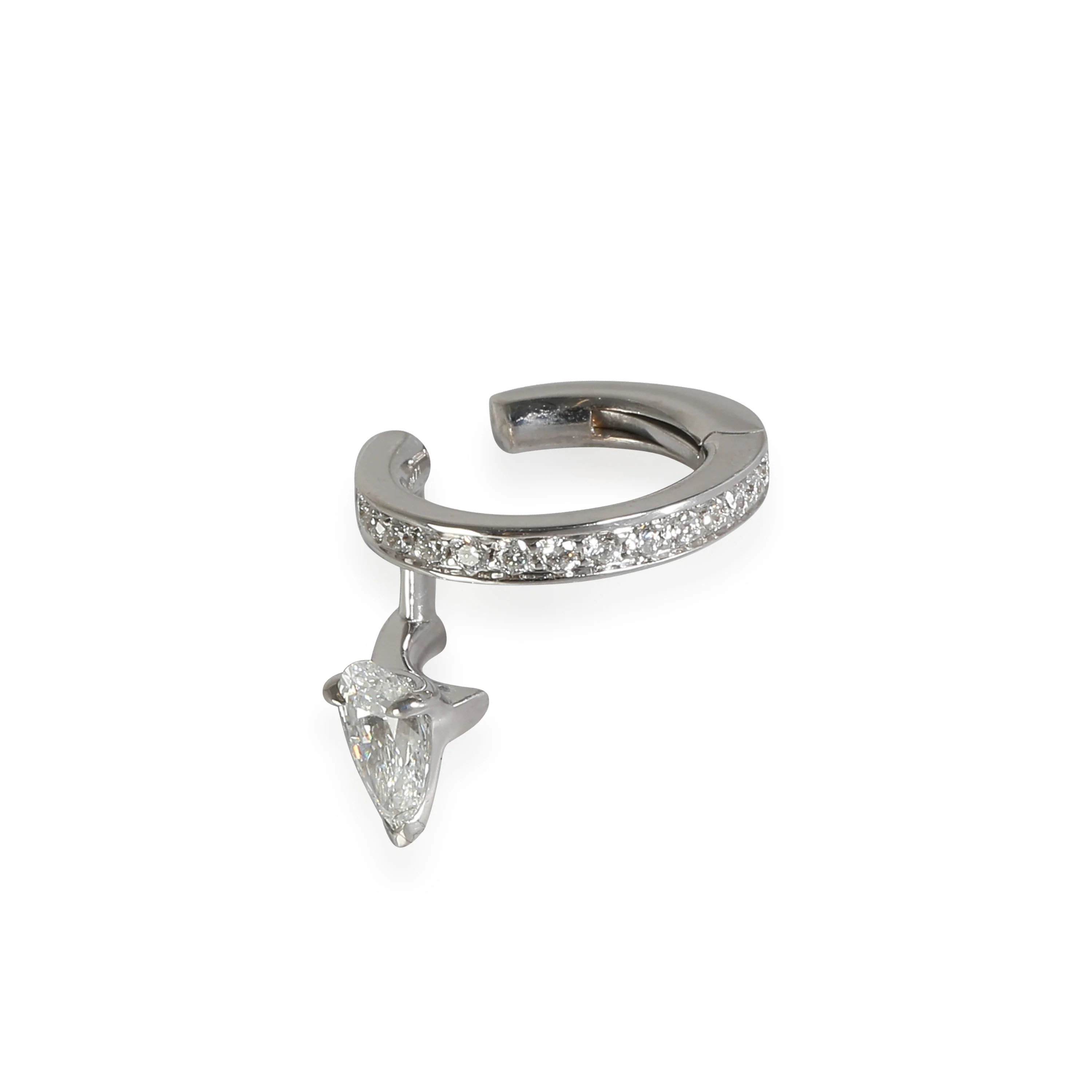 Serti sur Vide Earcuff in 18k White Gold 0.36 CTW - Image 3