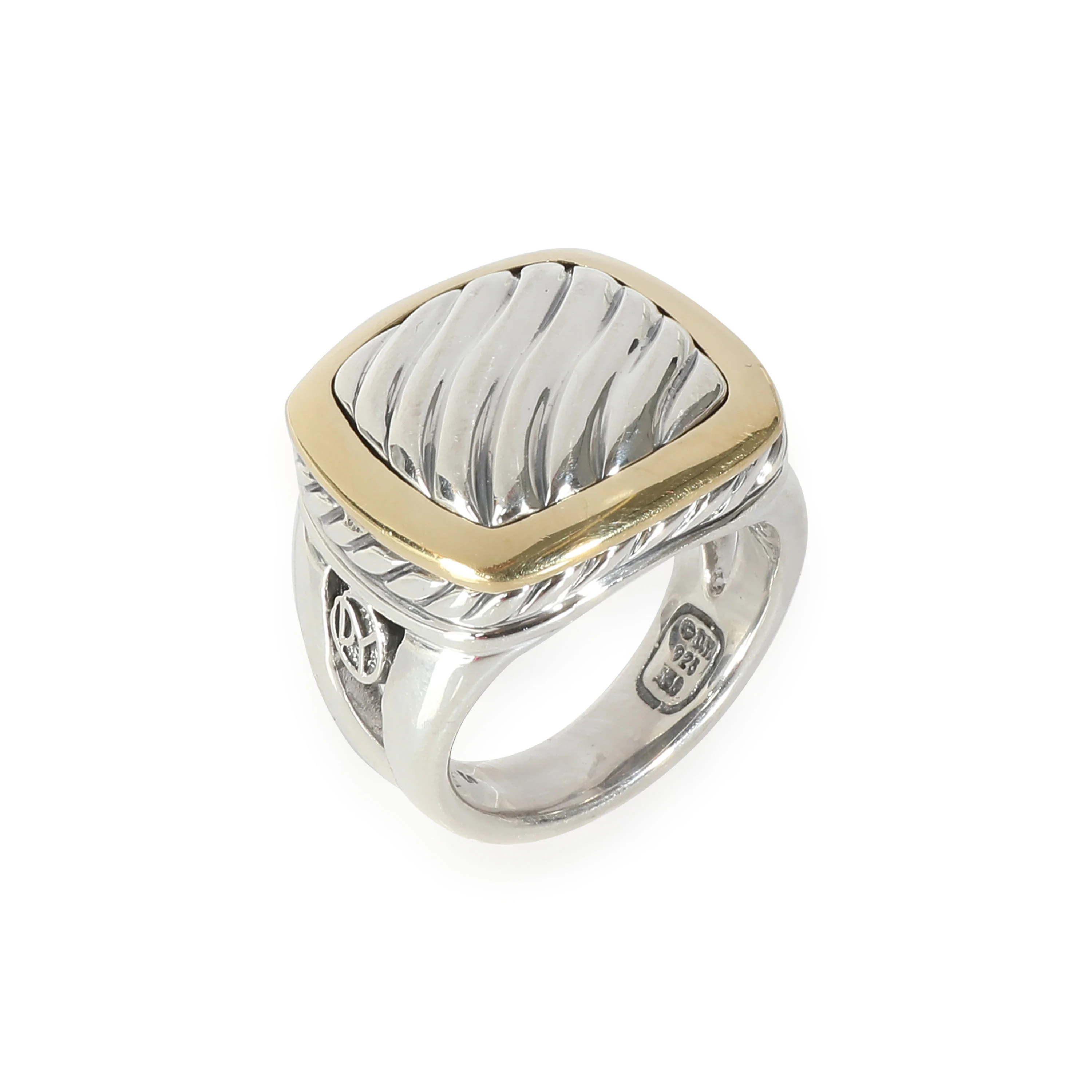 Sculpted Cable Ring in 18k Yellow Gold/Sterling Silver - Image 5