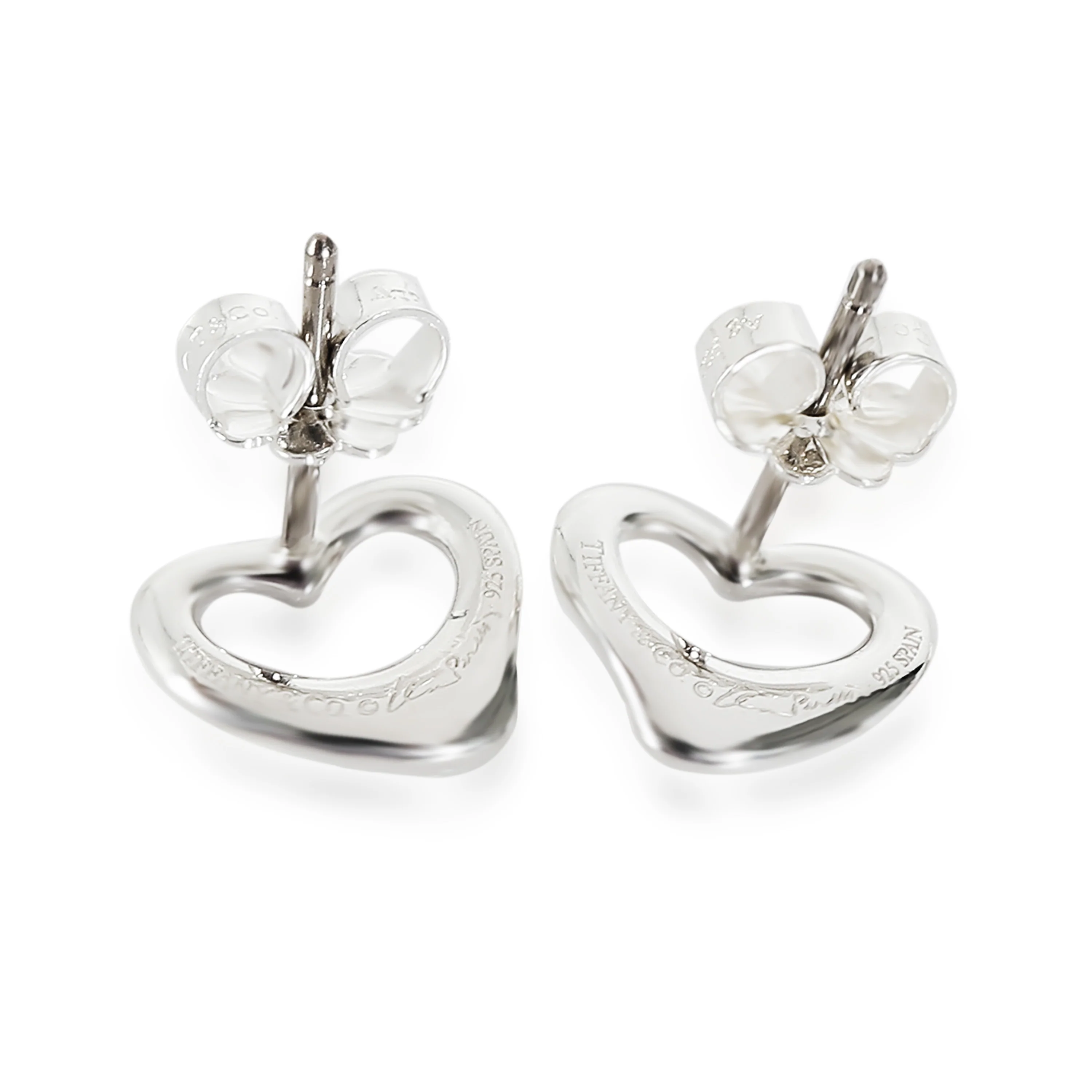 Tiffany & Co Elsa Peretti Open Heart Stud Earring in Sterling Silver - Image 3