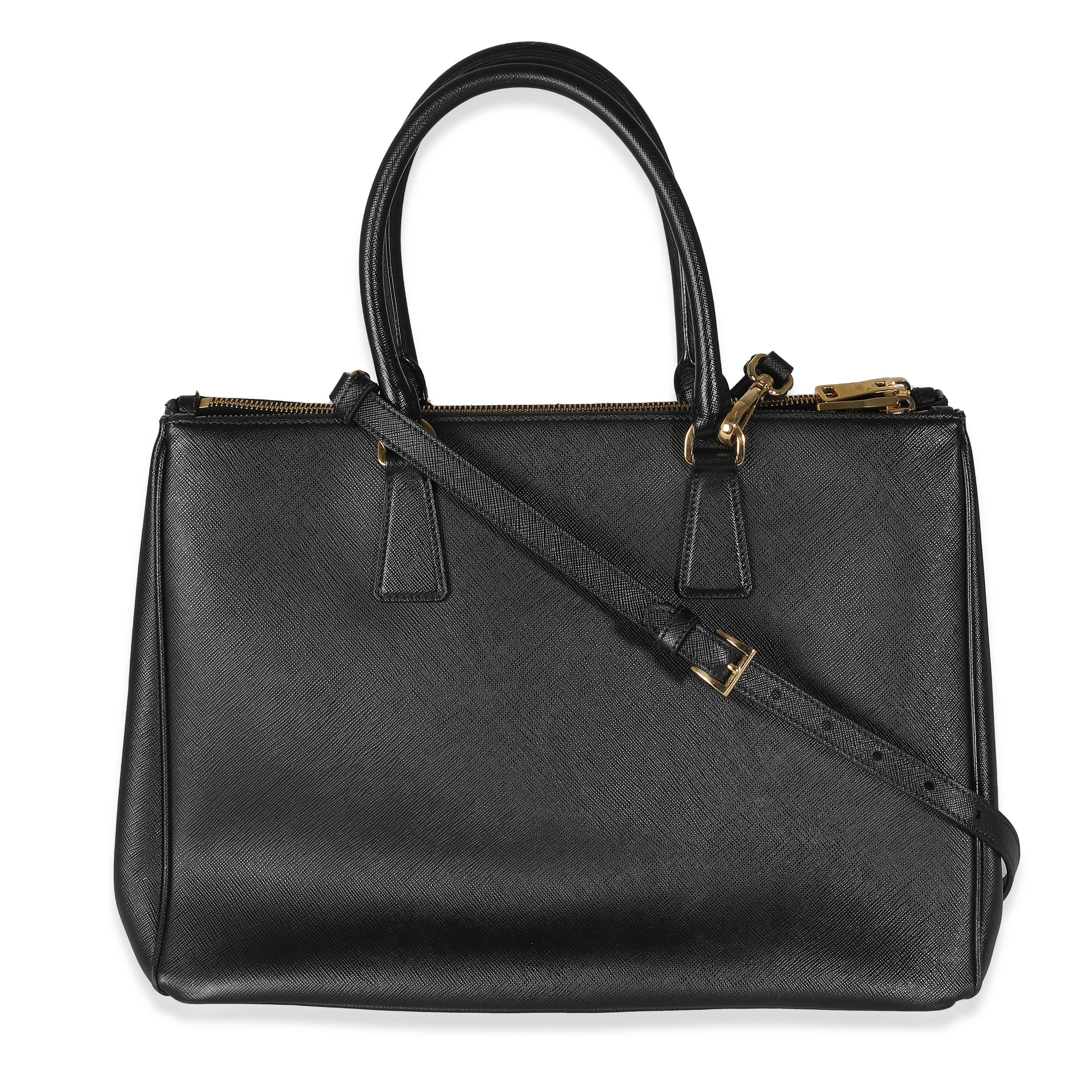 Prada Black Saffiano Large Galleria Double Zip Tote - Image 4