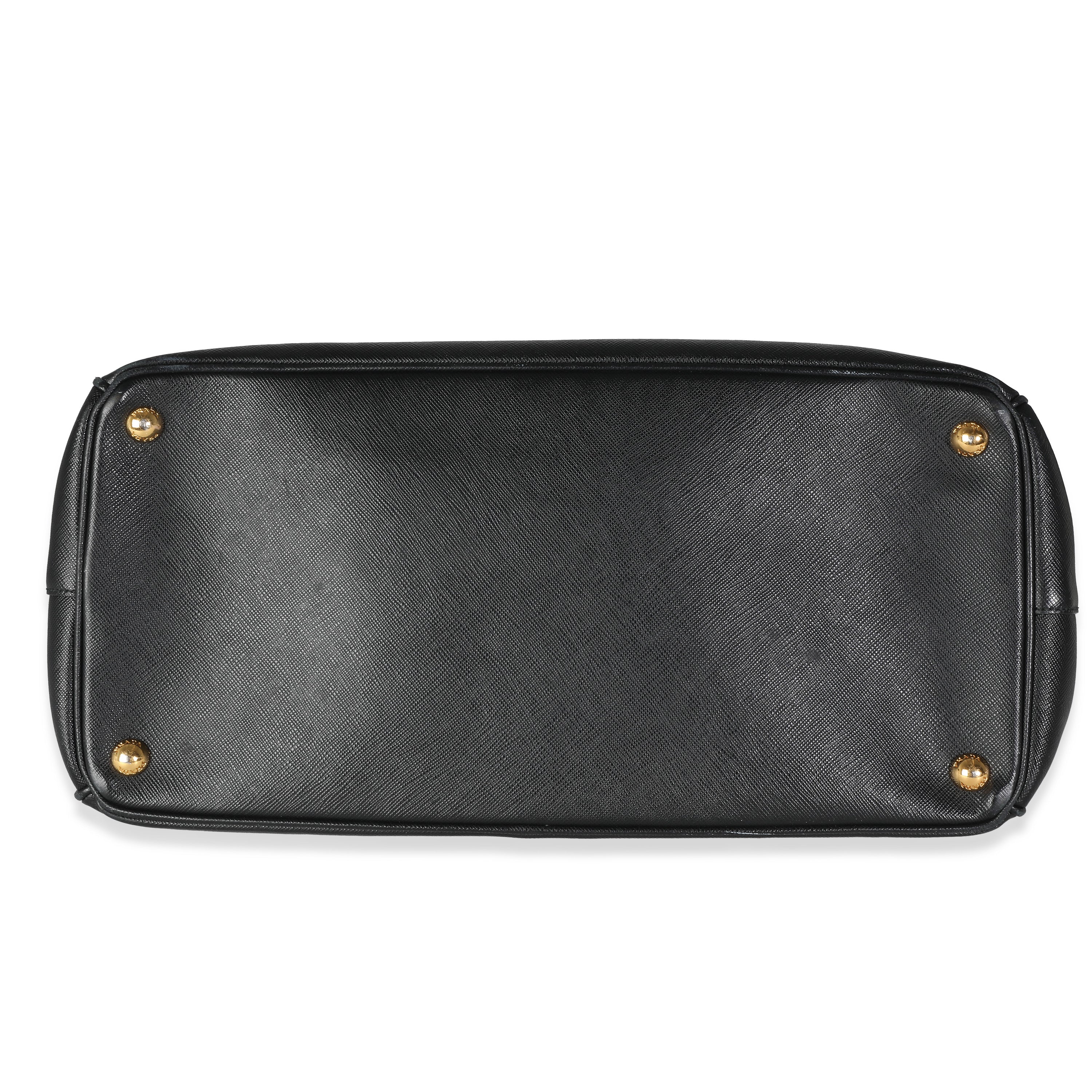 Prada Black Saffiano Large Galleria Double Zip Tote - Image 5