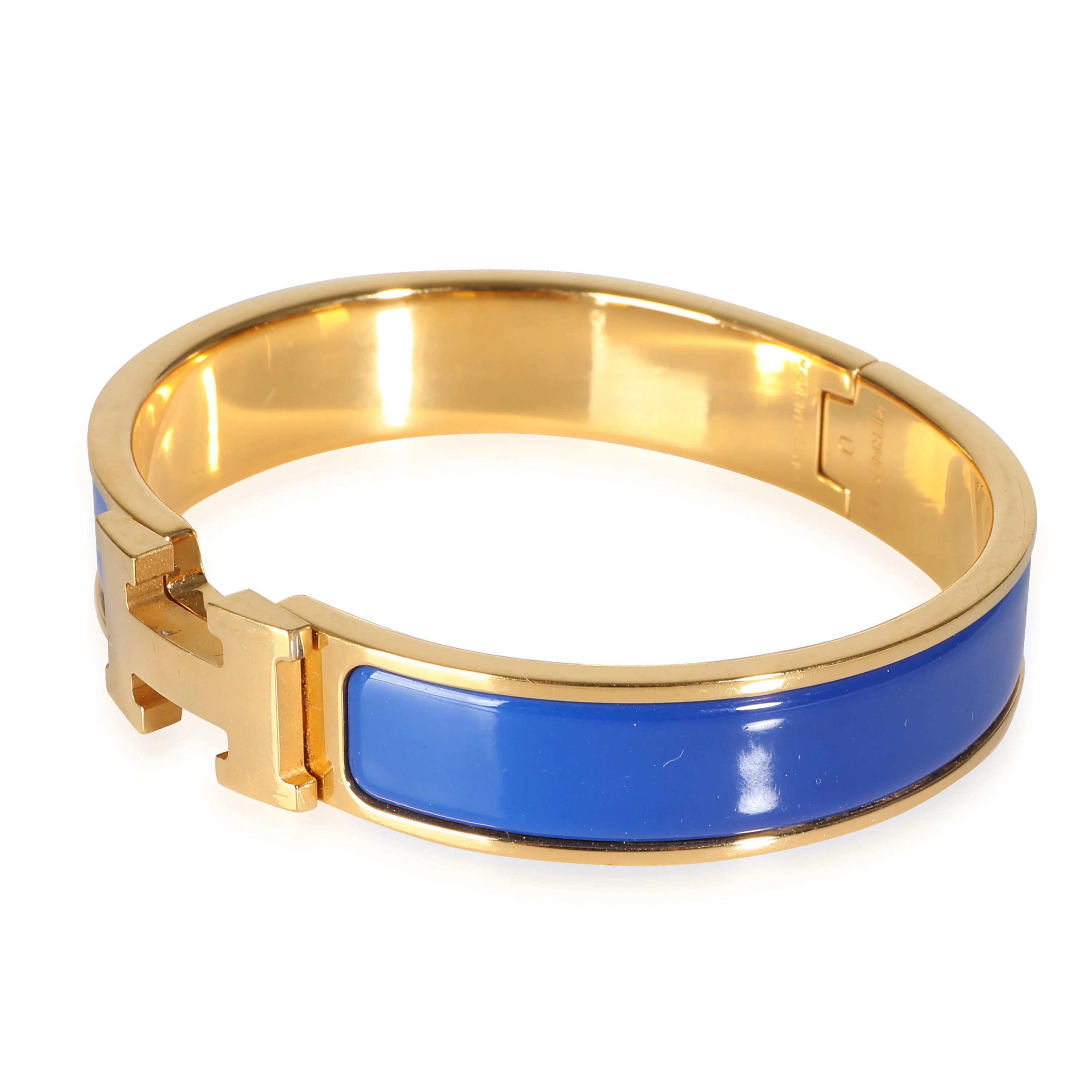 Clic H Bracelet in Royal Blue Gold Plated - Image 2