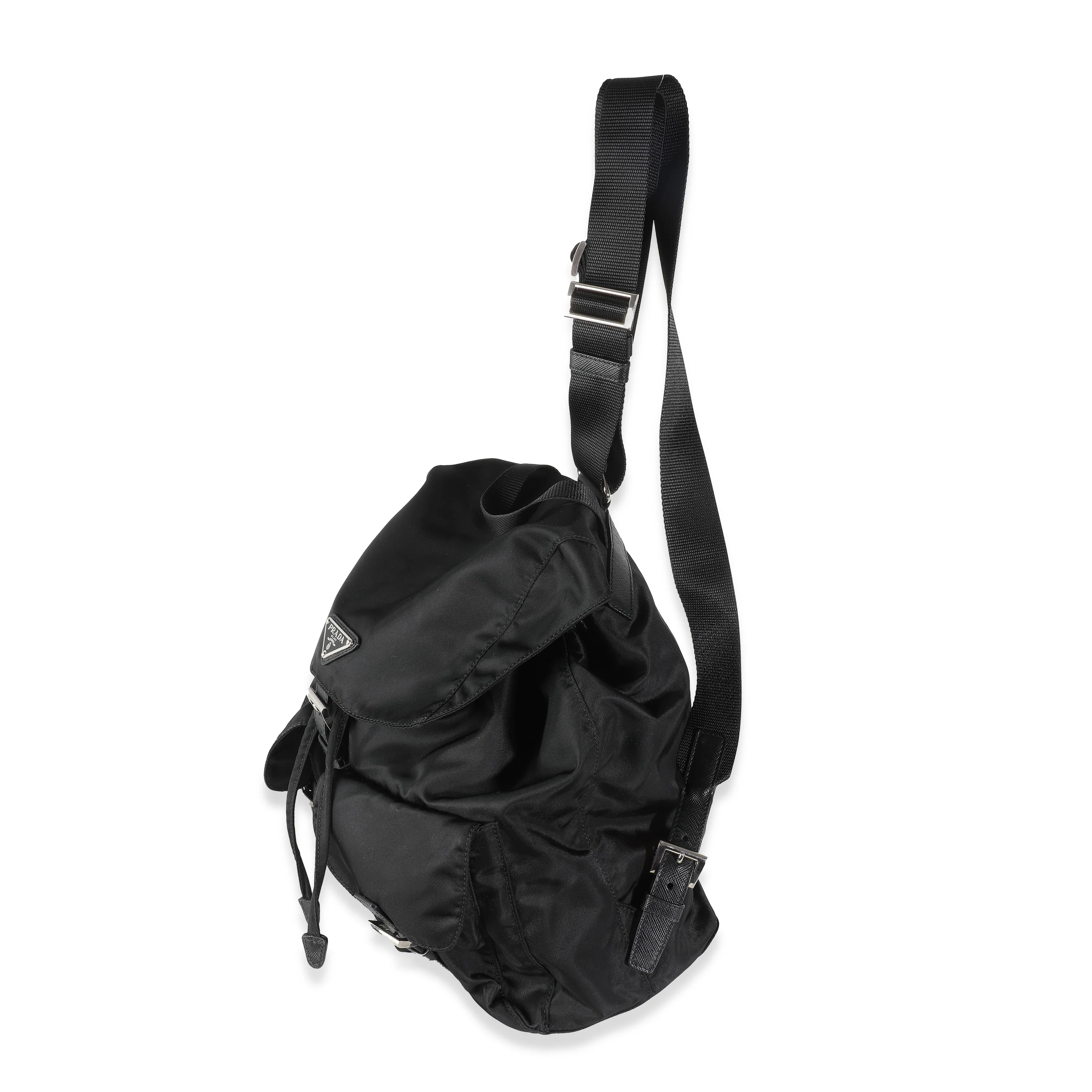Black Tessuto Nylon Small Logo Backpack - Image 2