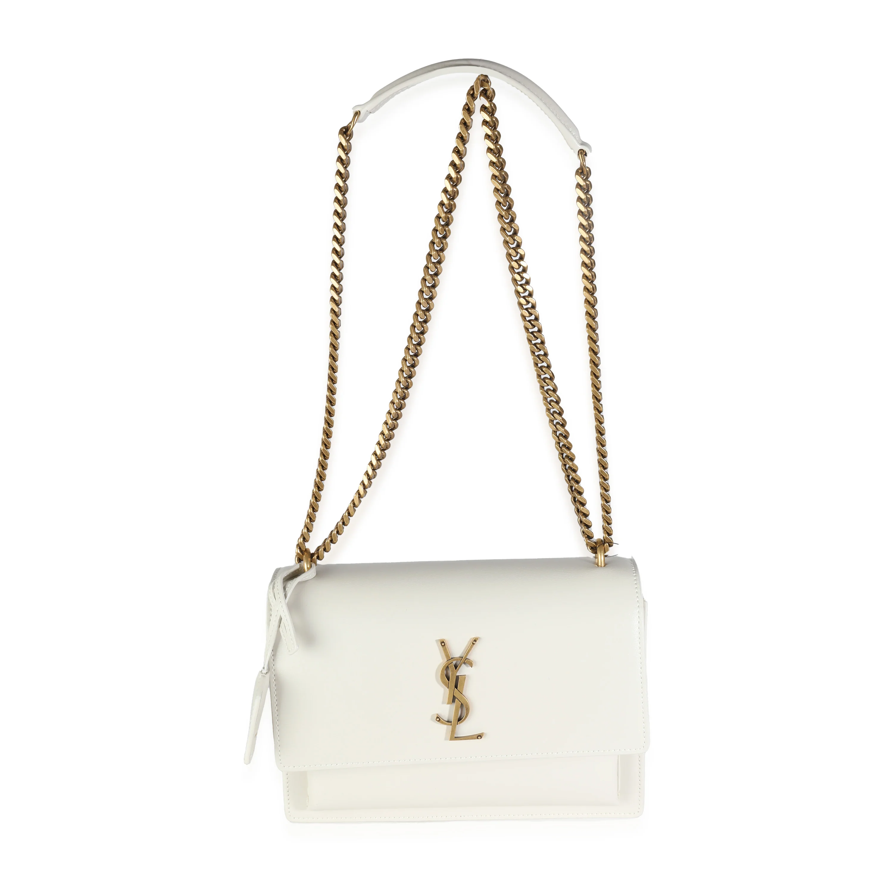 Crema Soft Calfskin Medium Sunset Chain Bag - Image 8