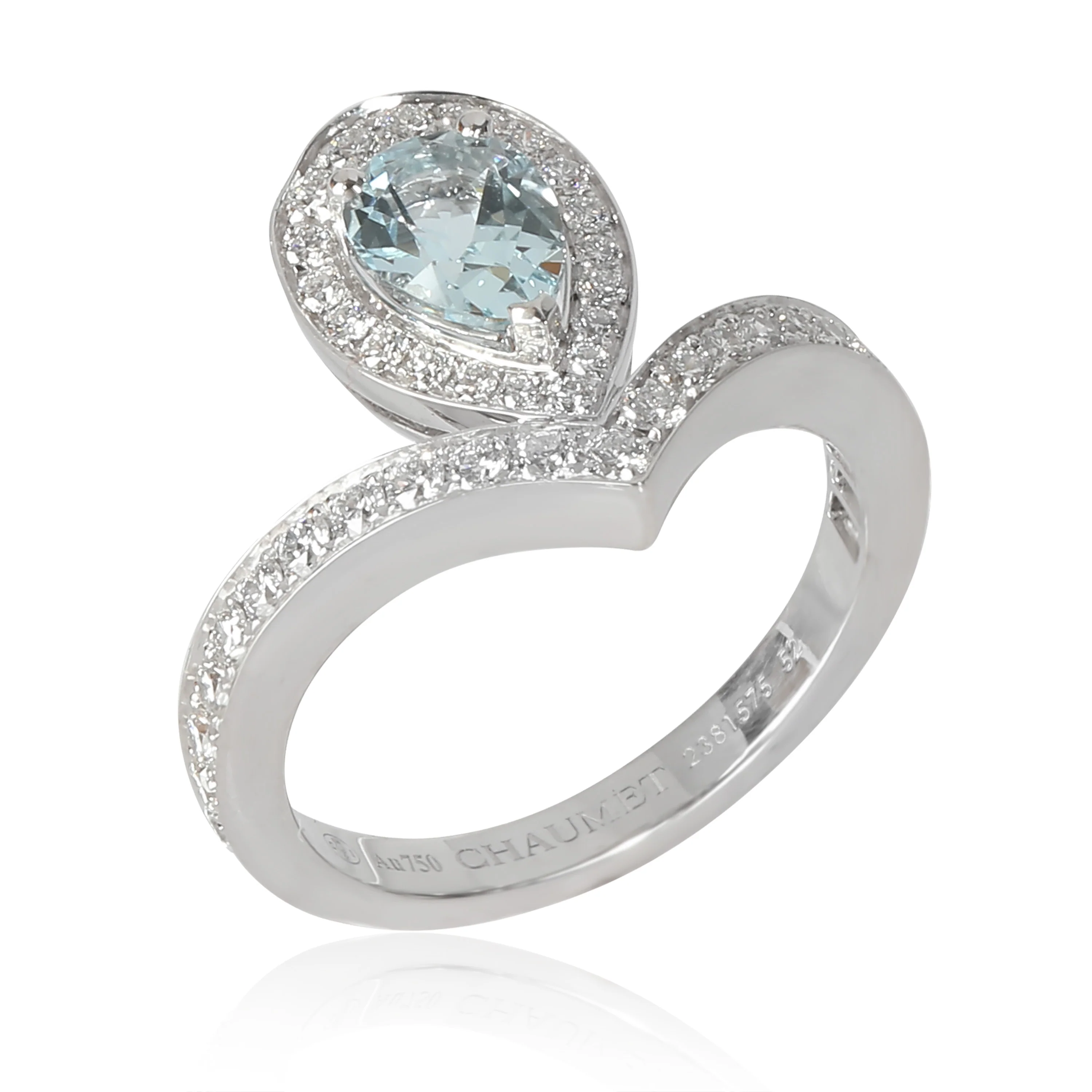 Josephine Aigrette Ring in 18k White Gold 0.55 Ctw - Image 3
