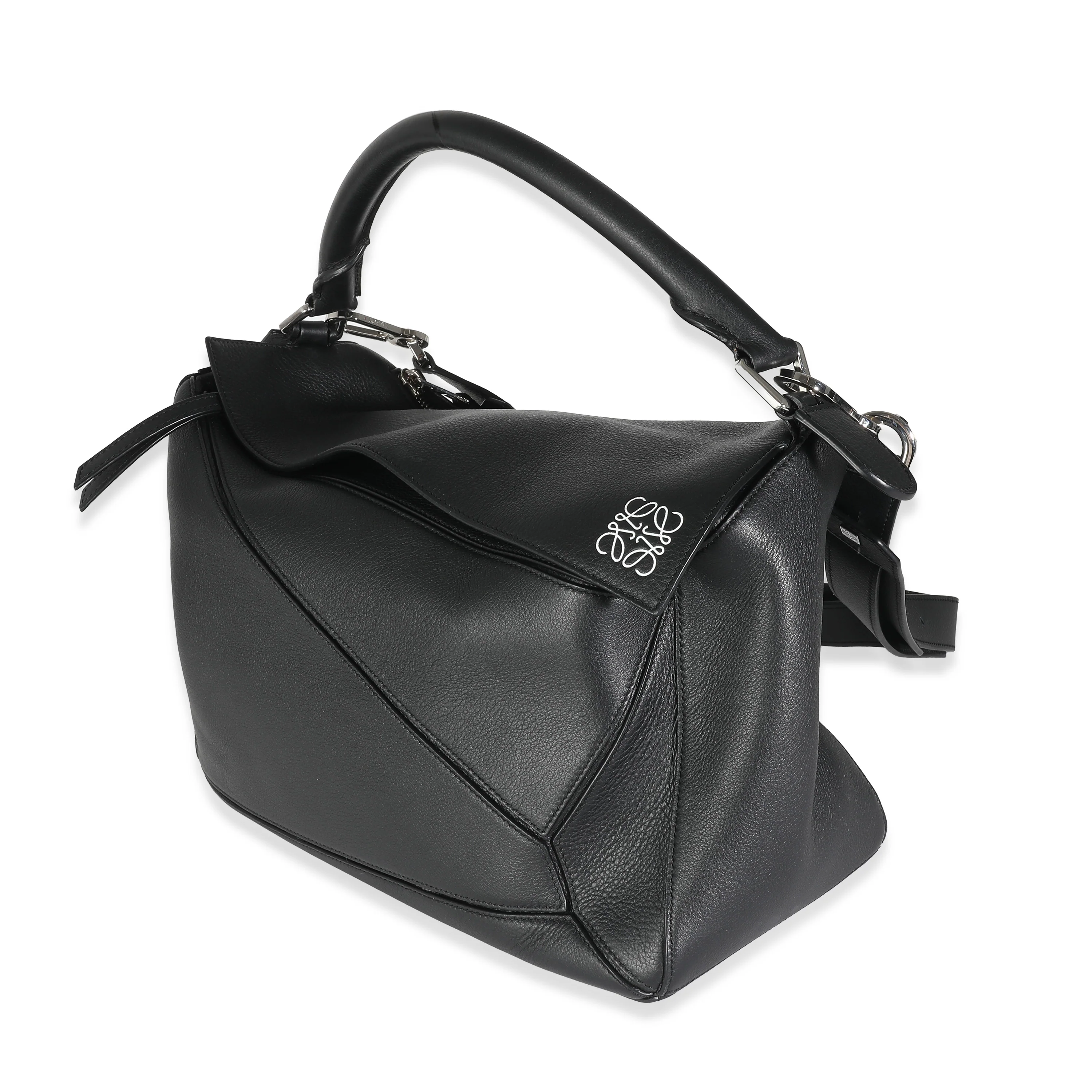 Black Calfskin Large Puzzle Bag - Image 2