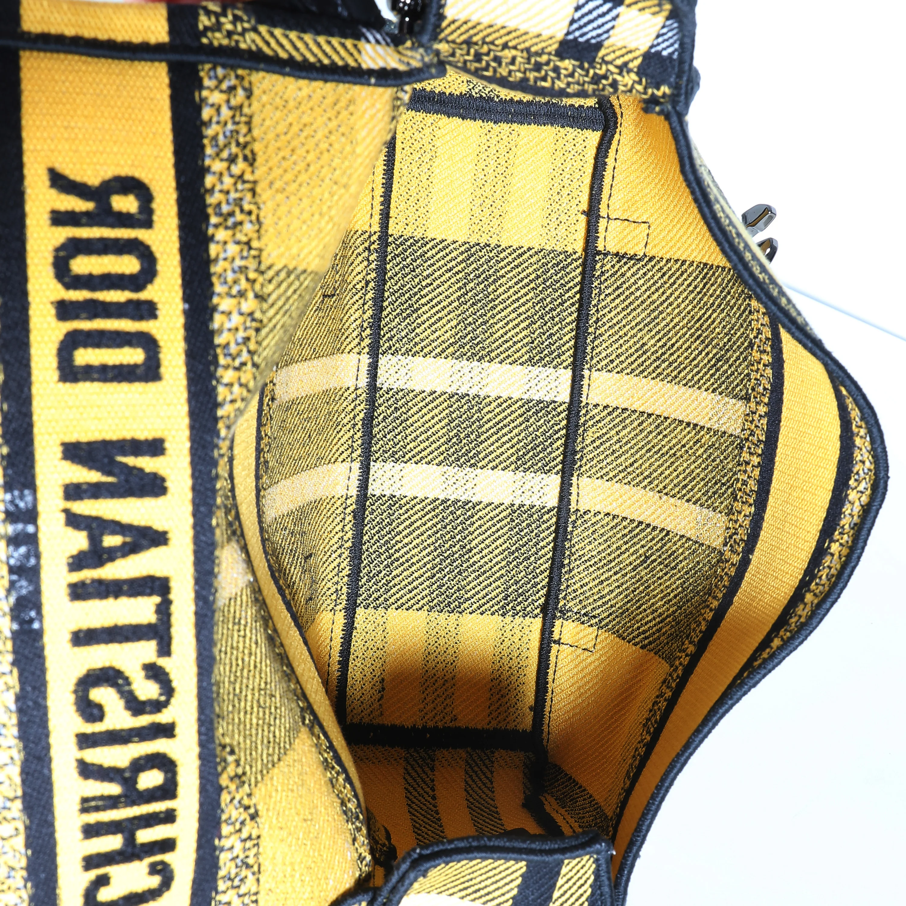 Yellow Tartan Canvas Small Diorcamp Messenger - Image 9