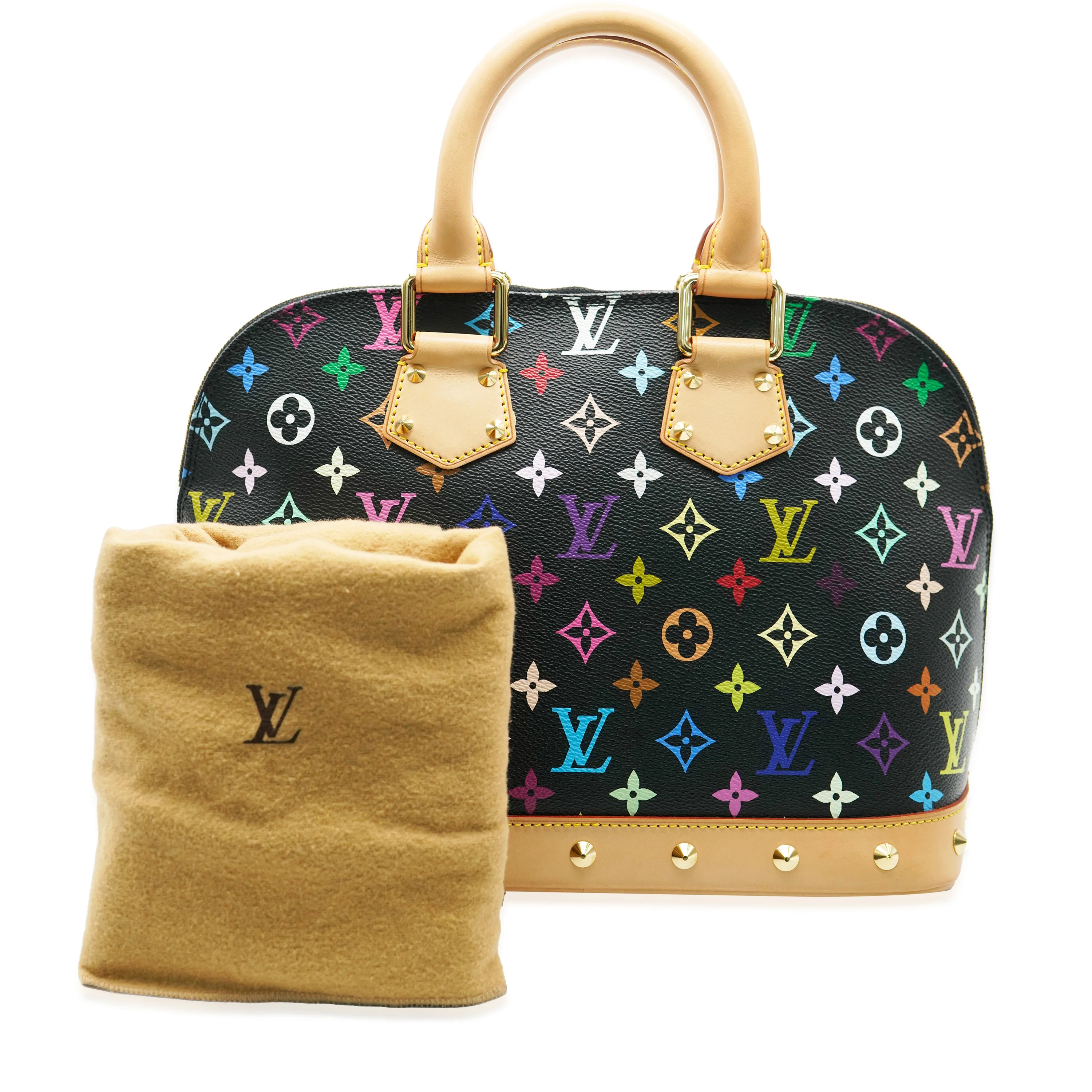 Black Multicolore Monogram Canvas Alma PM - Image 8