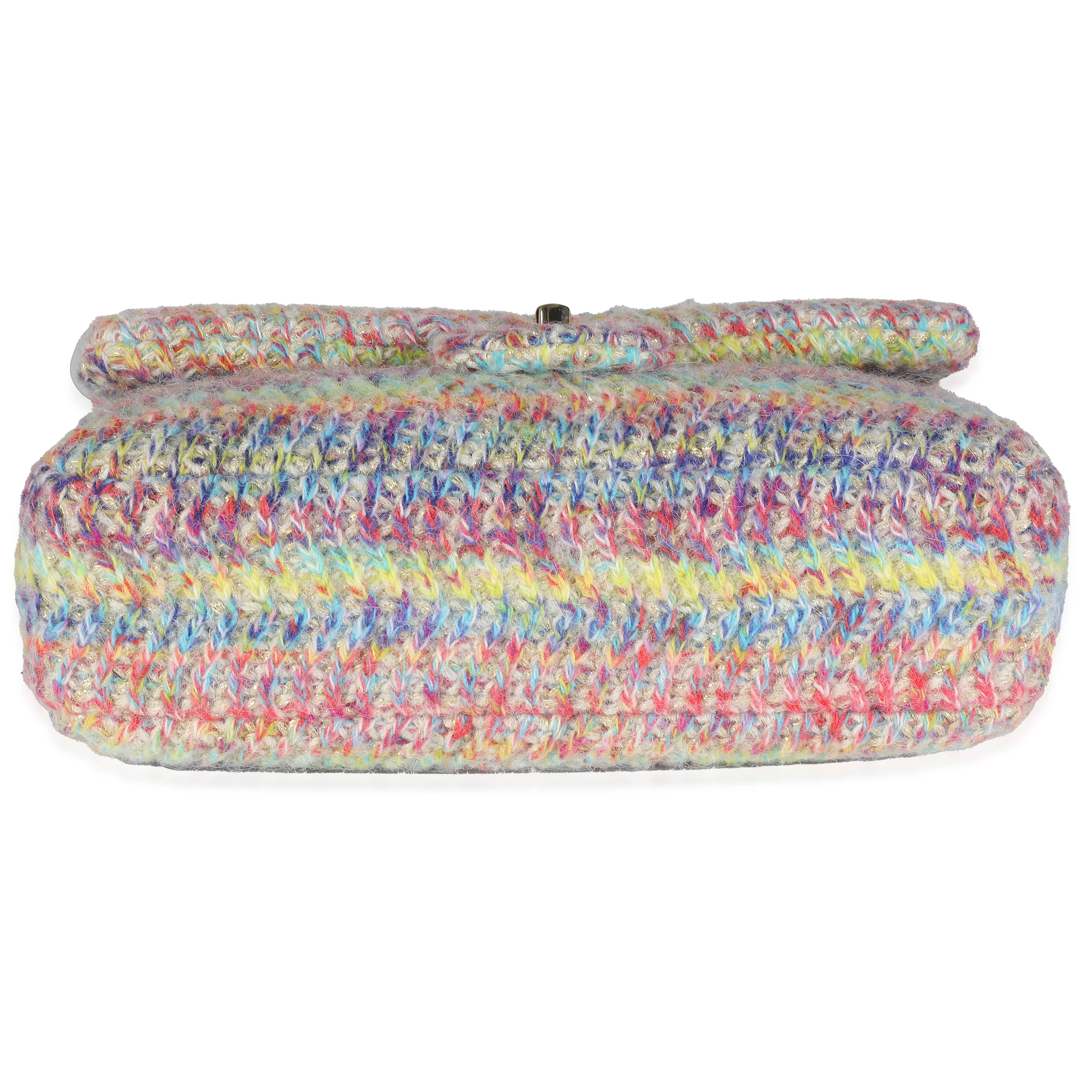 Chanel Multicolor Knit CC Chain Flap Bag - Image 5