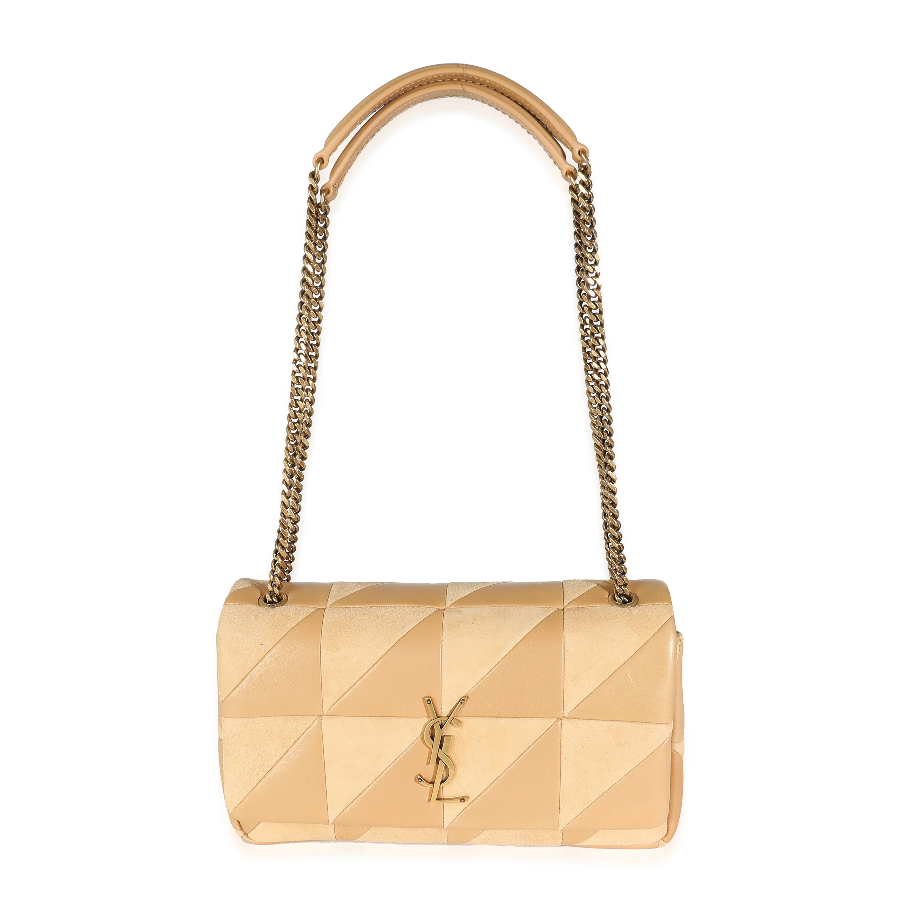 Dark Sand Lambskin Suede Medium Jamie Chain Bag - Image 8