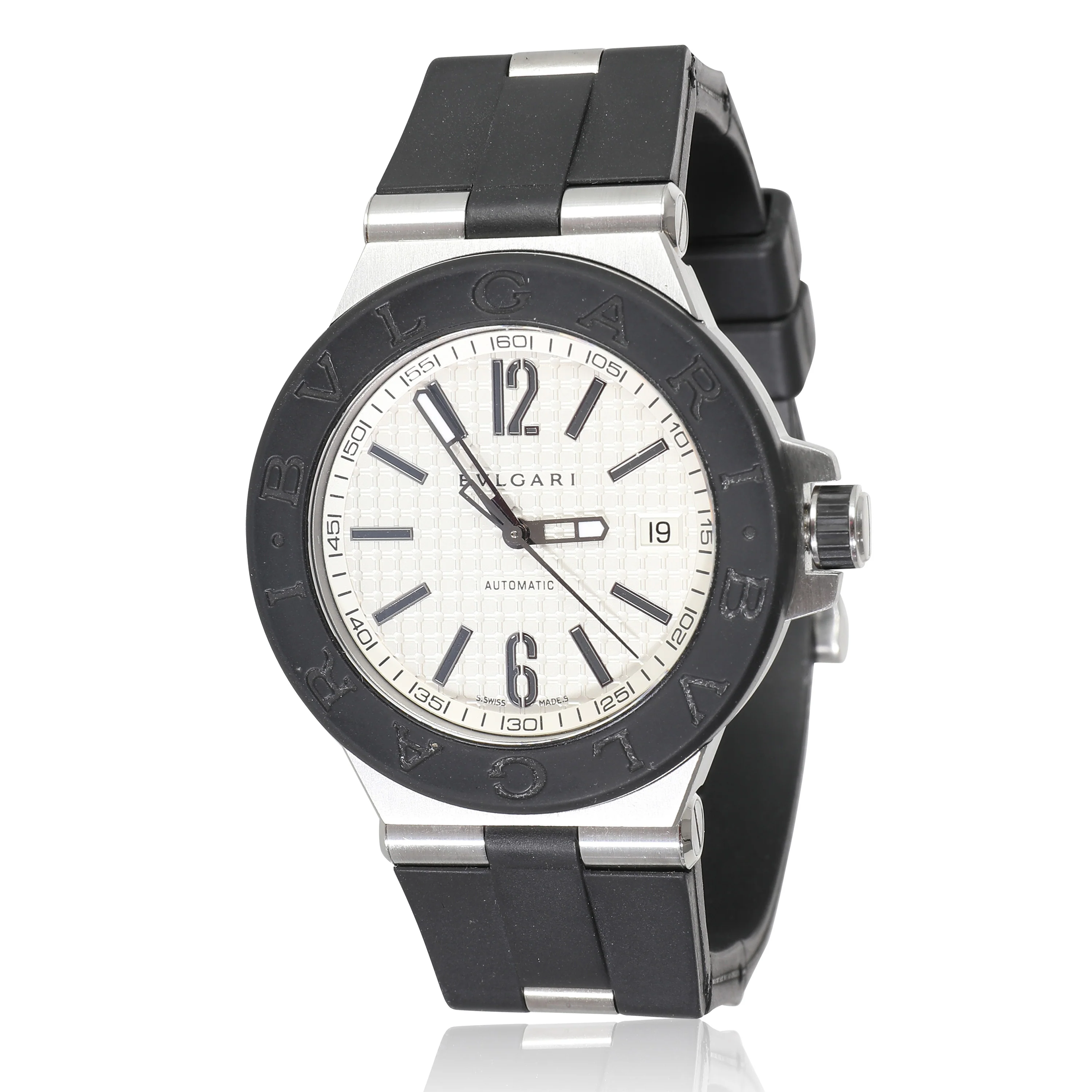 Diagono DG 40 SV Mens Watch in Stainless Steel/Rubber