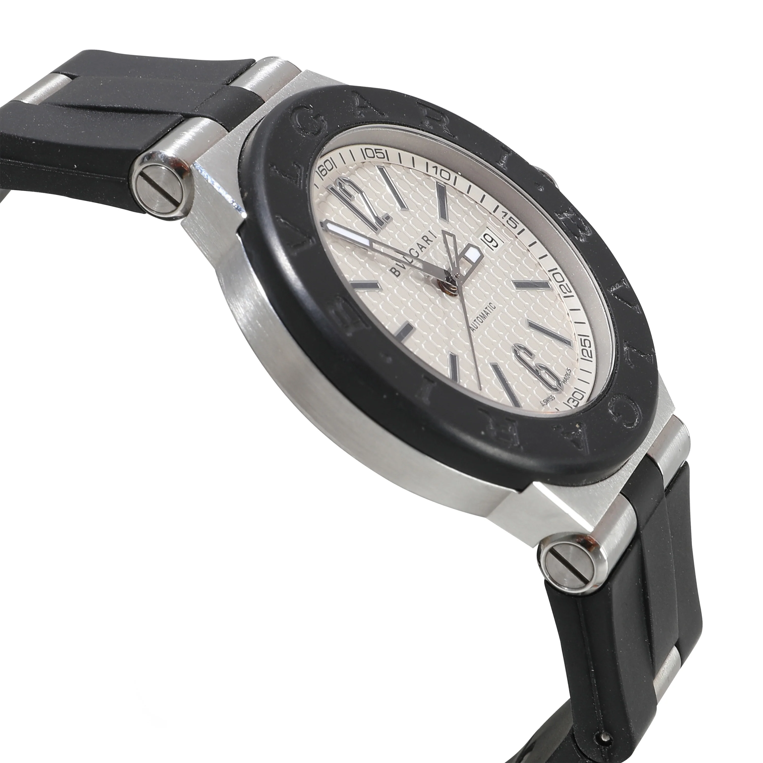 Diagono DG 40 SV Mens Watch in Stainless Steel/Rubber - Image 2