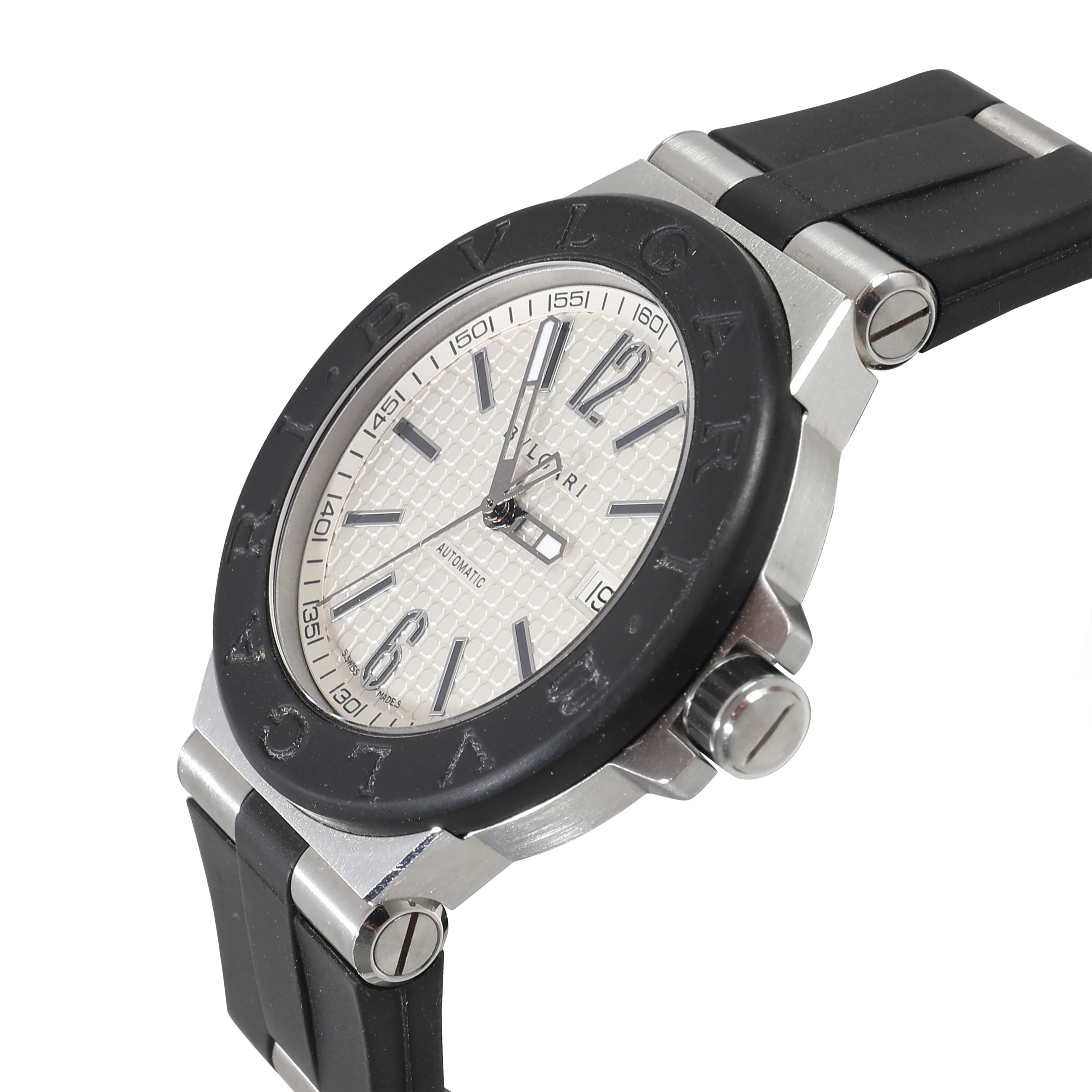 Diagono DG 40 SV Mens Watch in Stainless Steel/Rubber - Image 3