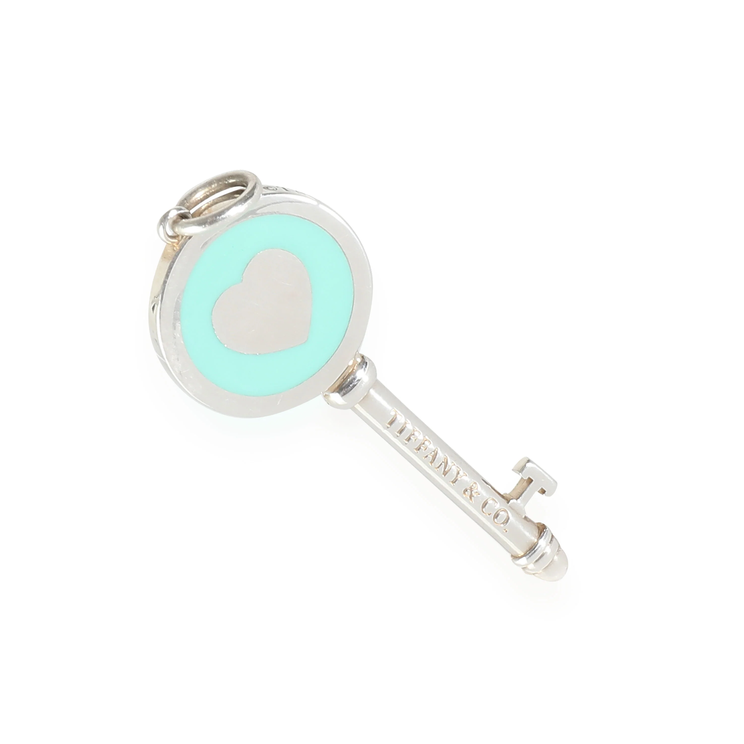 Enamel Heart Key Pendant in  Sterling Silver - Image 3