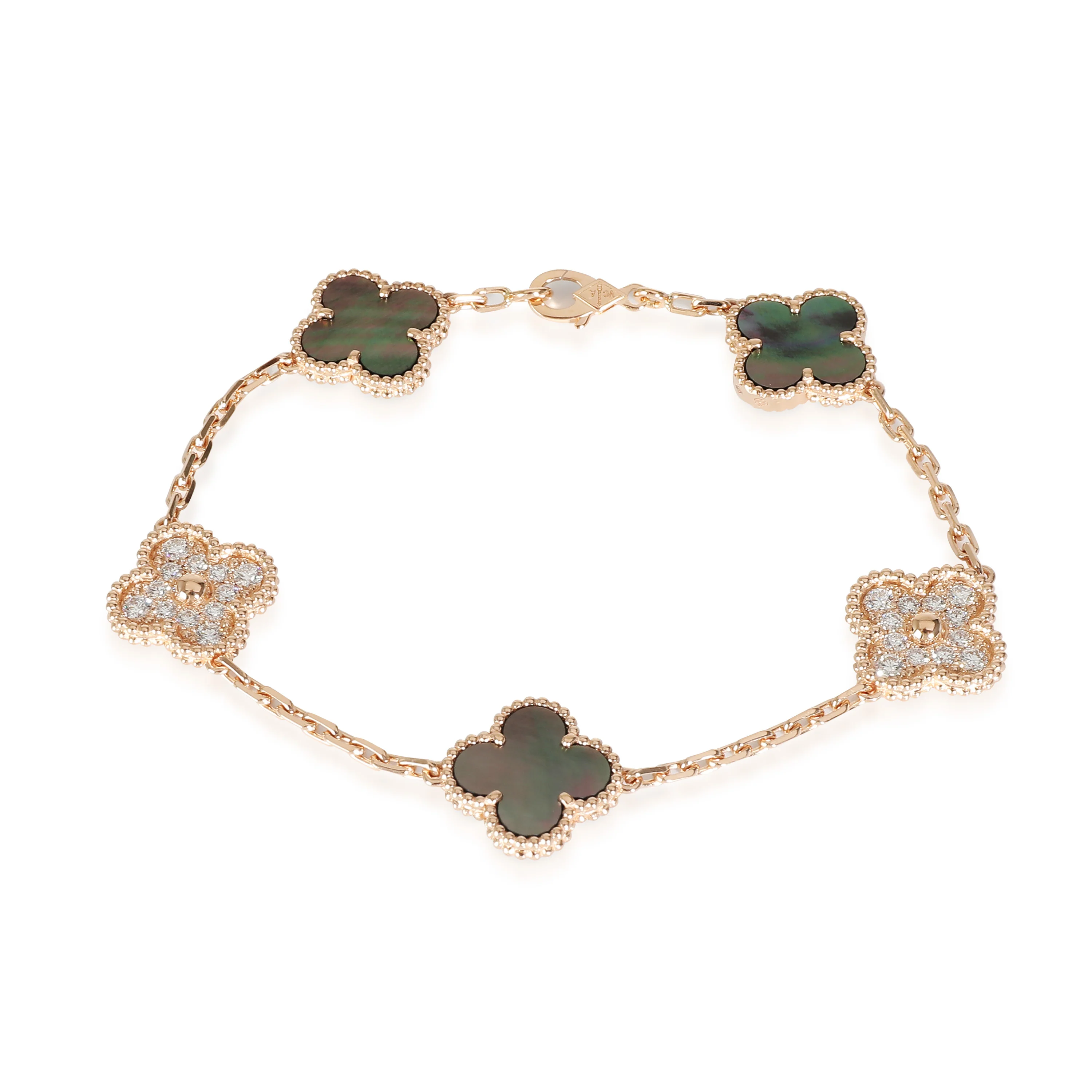Vintage Alhambra Bracelet in 18k Rose Gold 0.96 CTW