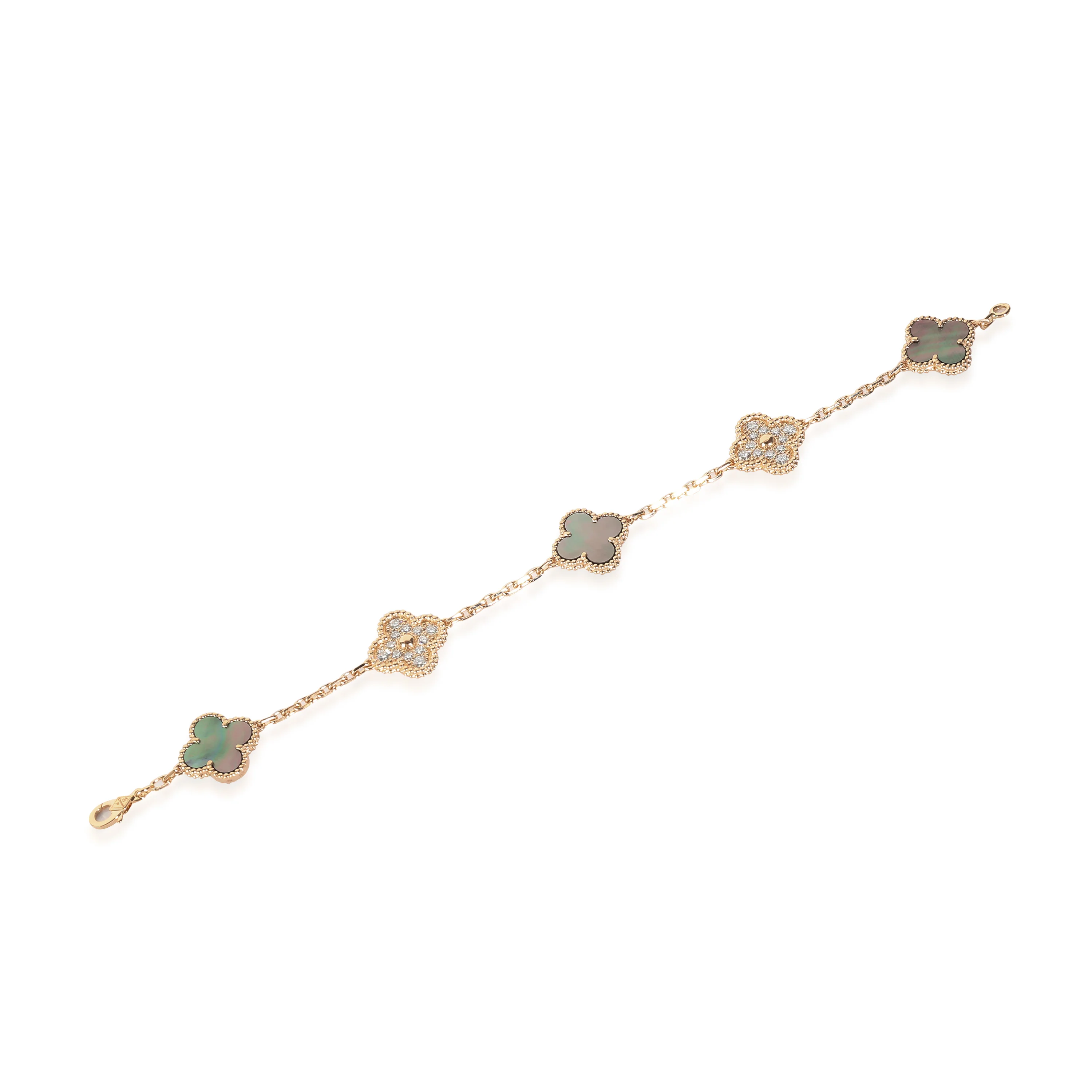Vintage Alhambra Bracelet in 18k Rose Gold 0.96 CTW - Image 3