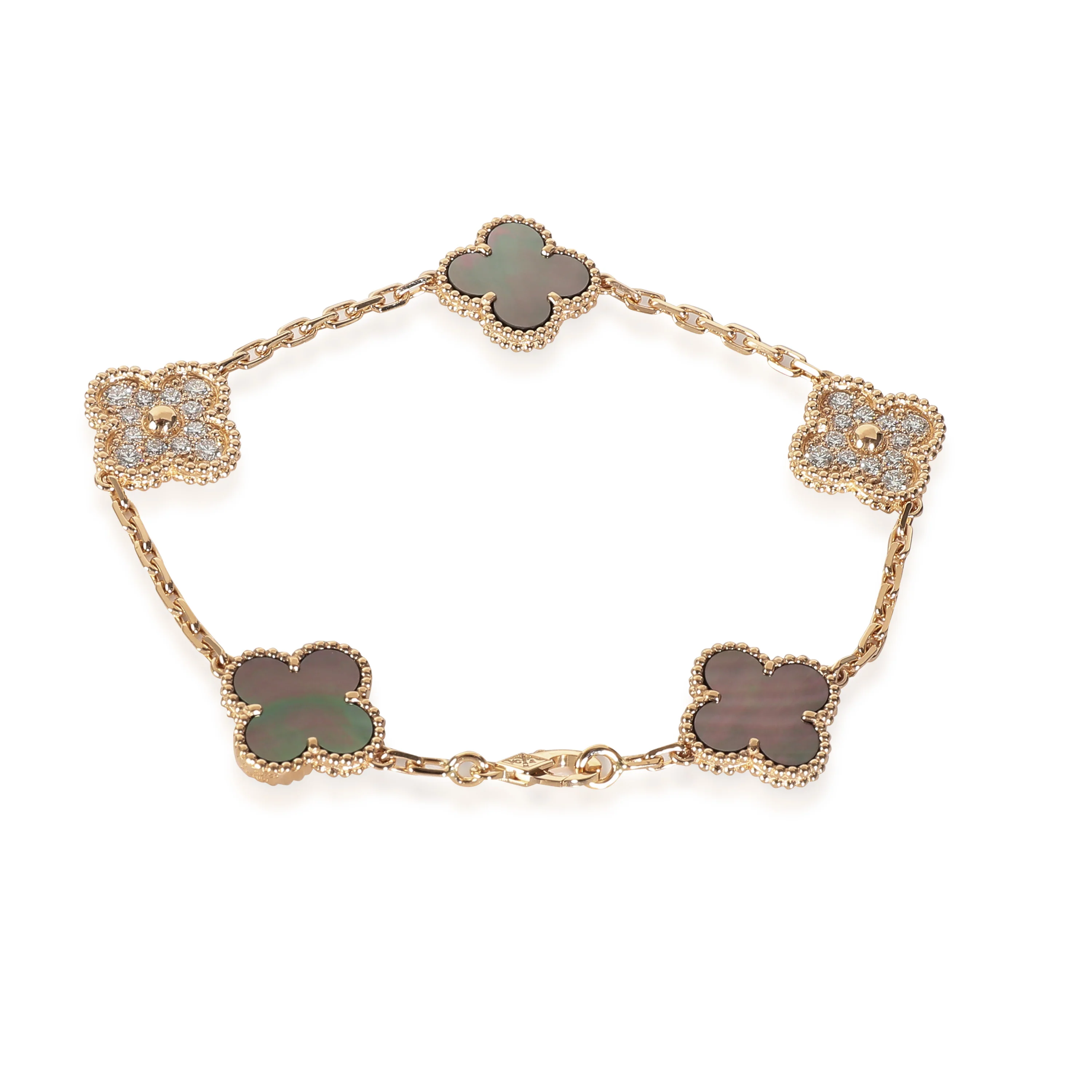 Vintage Alhambra Bracelet in 18k Rose Gold 0.96 CTW - Image 4