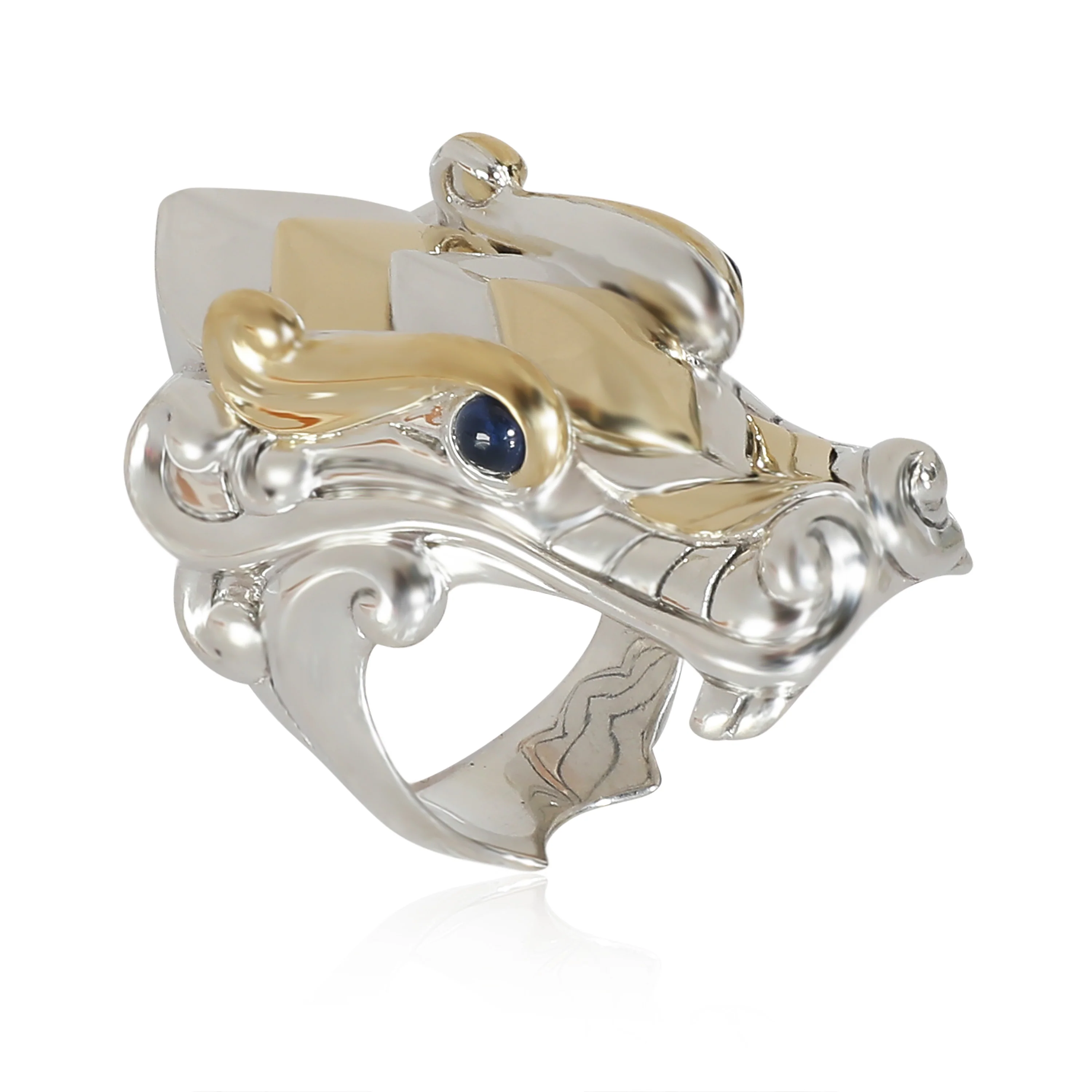 Naga Sapphire Fashion Ring in 18k Yellow Gold/Sterling Silver - Image 3