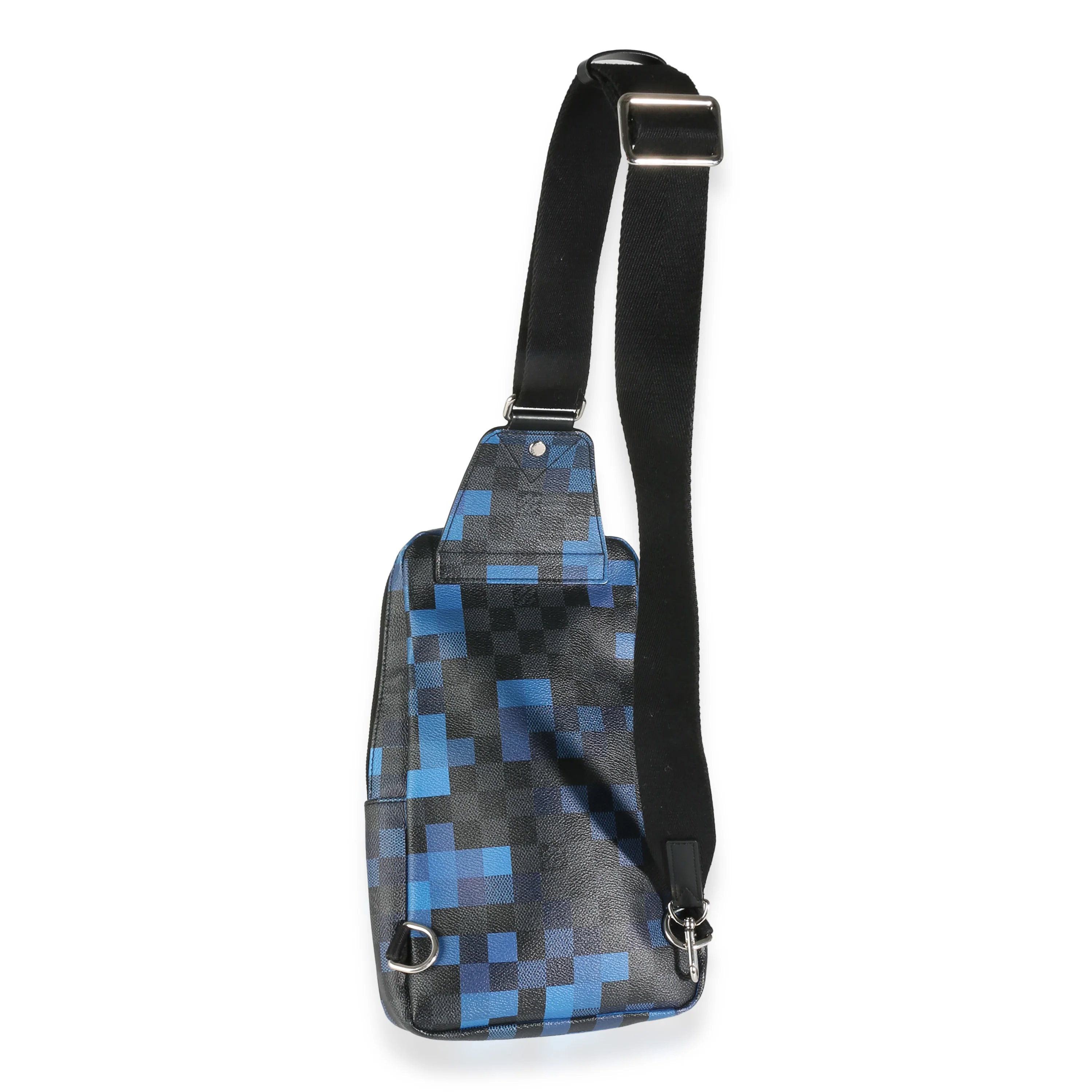 Blue Pixel Damier Graphite Canvas Avenue Sling Bag - Image 4