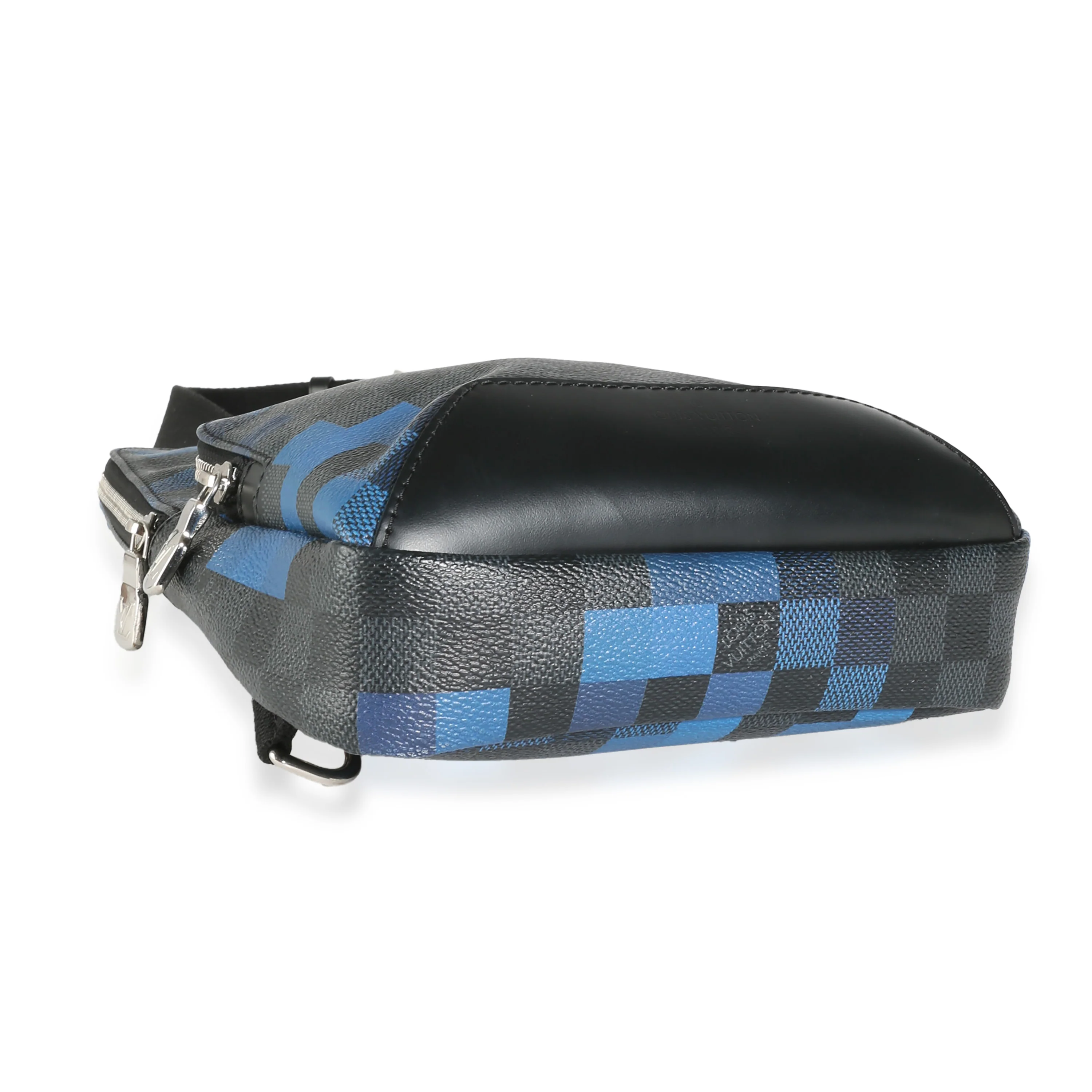 Blue Pixel Damier Graphite Canvas Avenue Sling Bag - Image 6