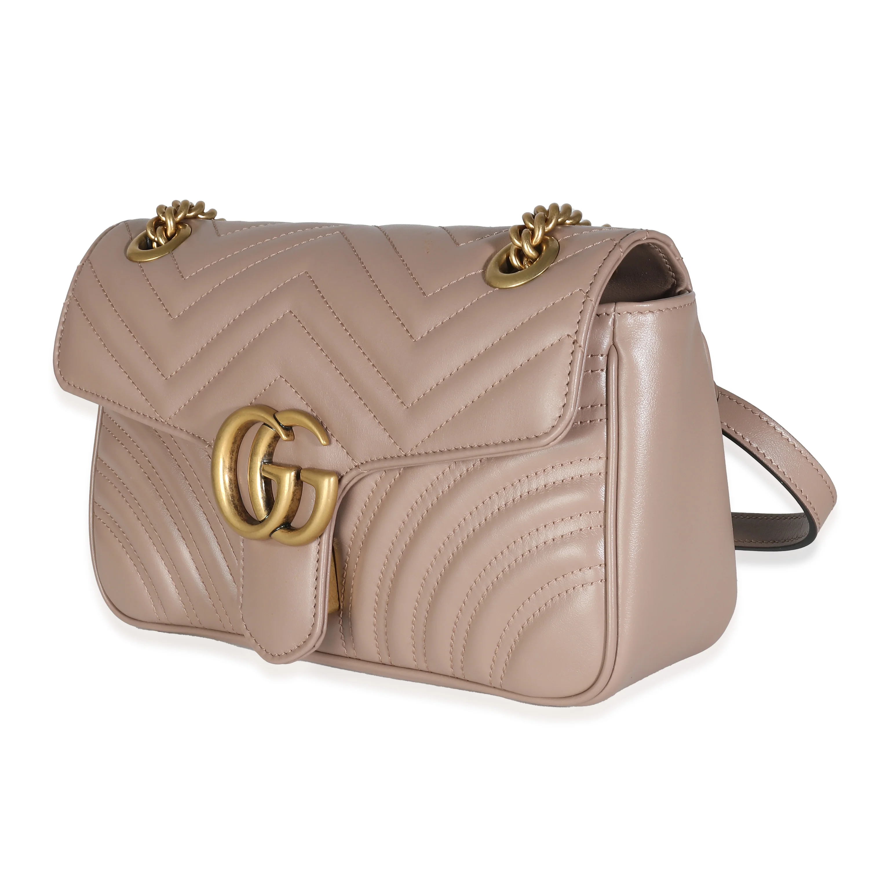 Porcelain Rose Matelasse Calfskin Small GG Marmont Bag - Image 2